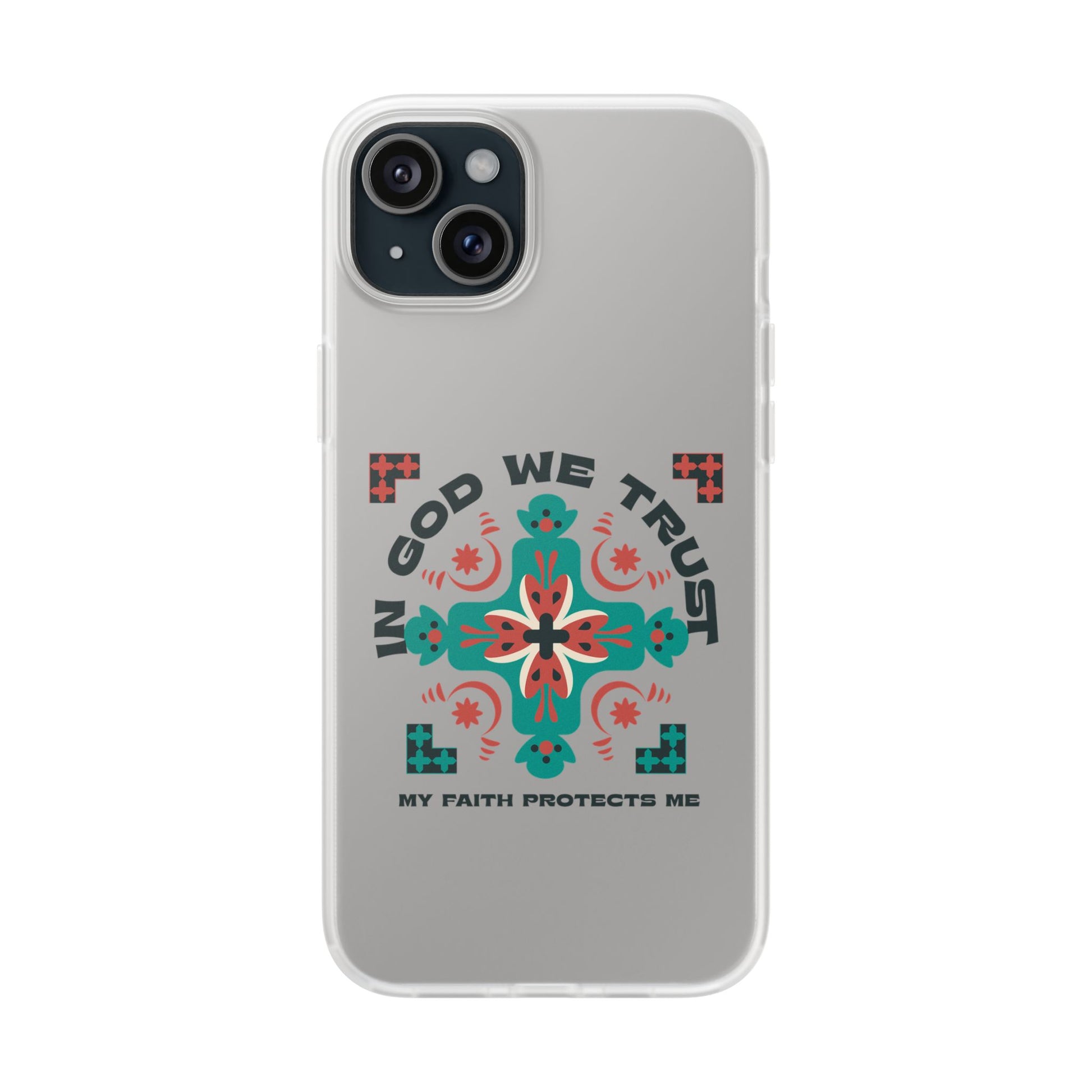 ⭐ In God We Trust Phone Case – Scripture Cross Design