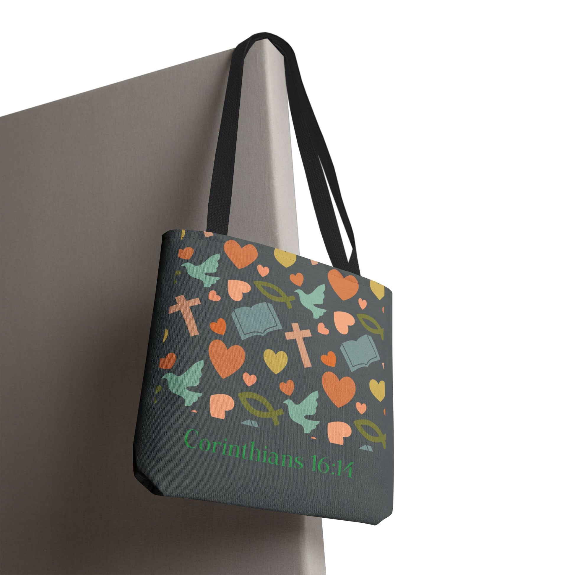 Inspirational Tote Bag - Faith, Love, Hope, Gift for Her, Spiritual Accessories, Bible Verse Tote