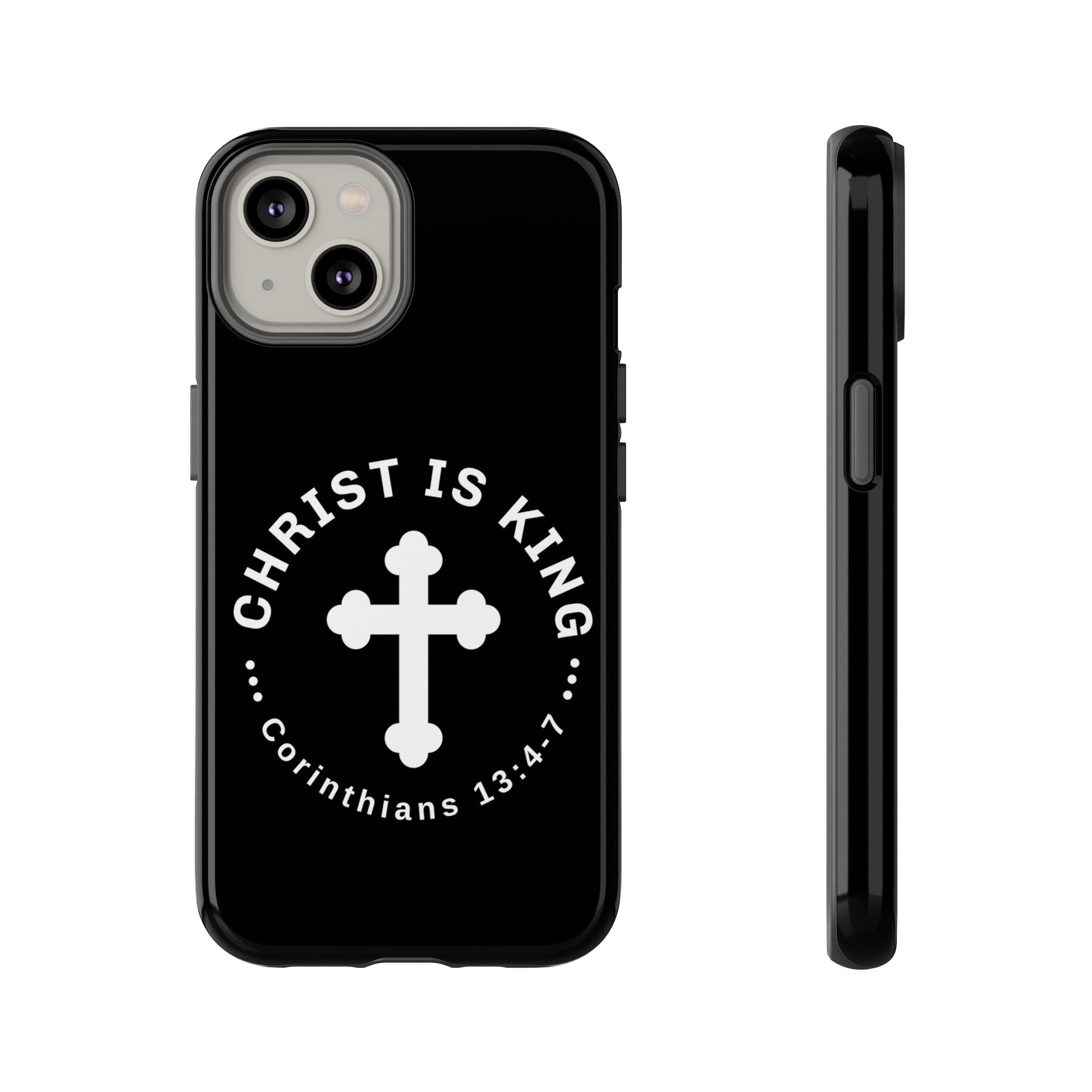 ⭐ Christ is King Phone Case – Tough Cases, Christian Gift, Bible Verse Merchandise, Cross Design, Faith Accessories