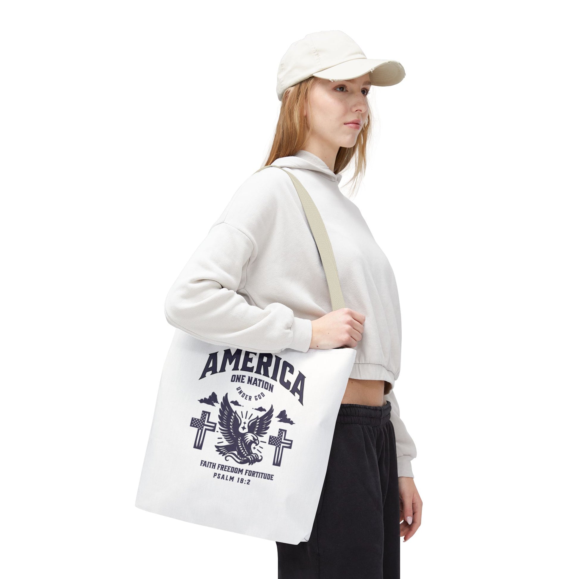 ⭐ America Faith Tote Bag – Bold Patriotic & Faith Statement