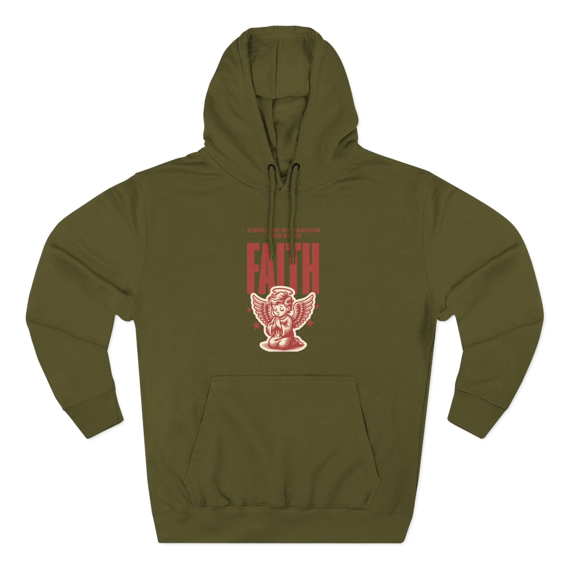 Faith-Inspired Three-Panel Fleece Hoodie, Cozy Spiritual Apparel, Perfect Gift for Friends, Casualwear for Everyday