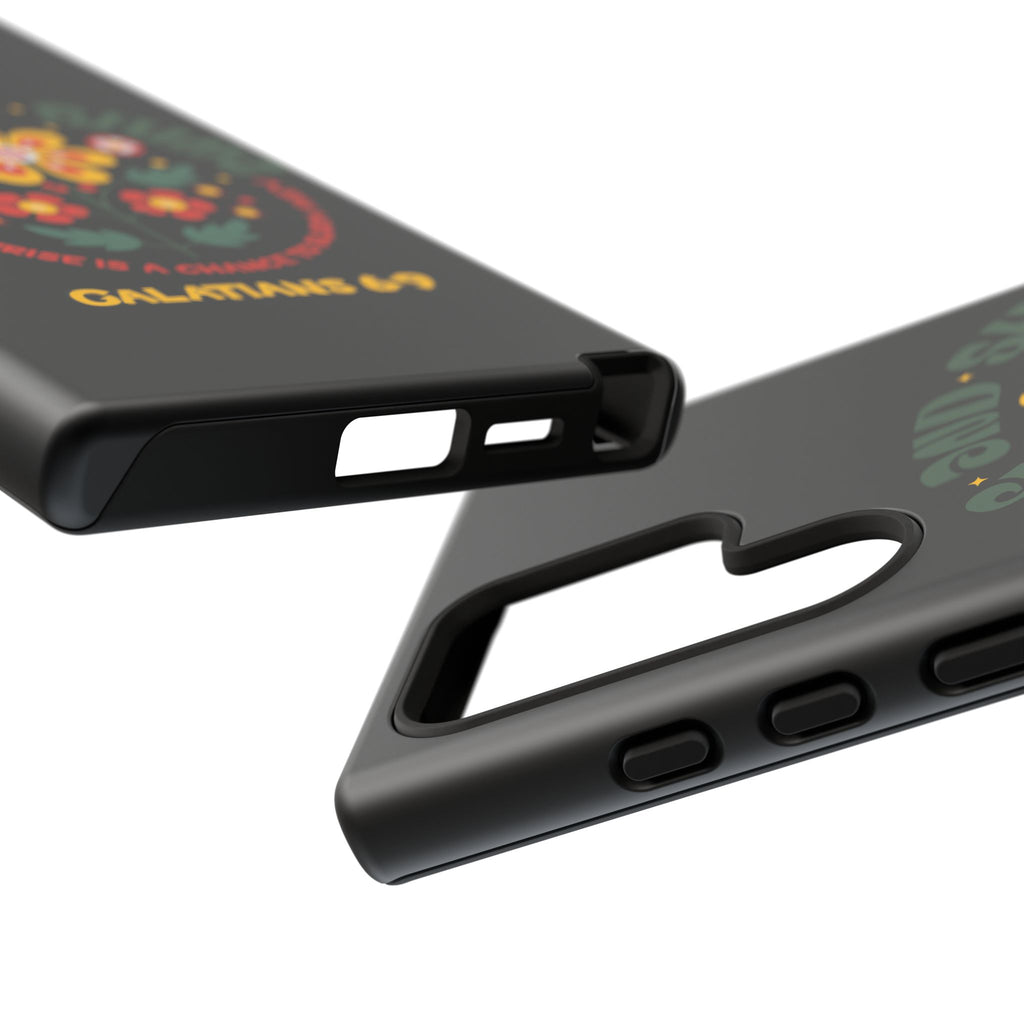 Floral "Rise and Shine" Galatians 6:9 Phone Case – Motivational Christian Gift