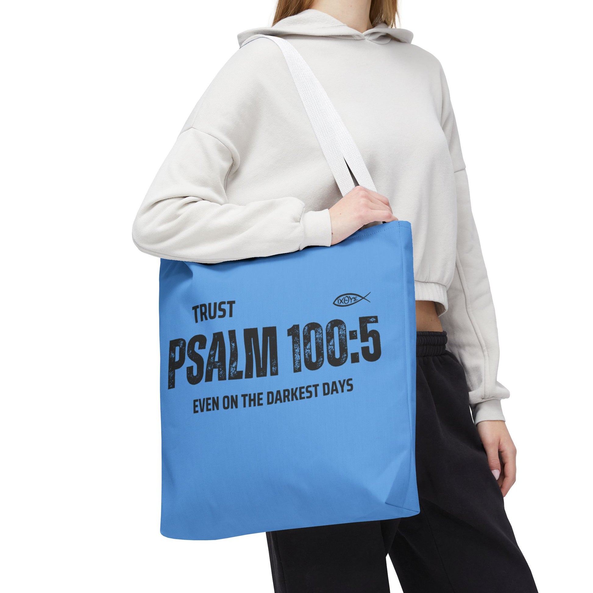 Inspirational Tote Bag - Trust Psalm 100:5, Faithful Christian Gift, Encouragement Accessory, Sustainable Shopping Bag, Inspirational [...]