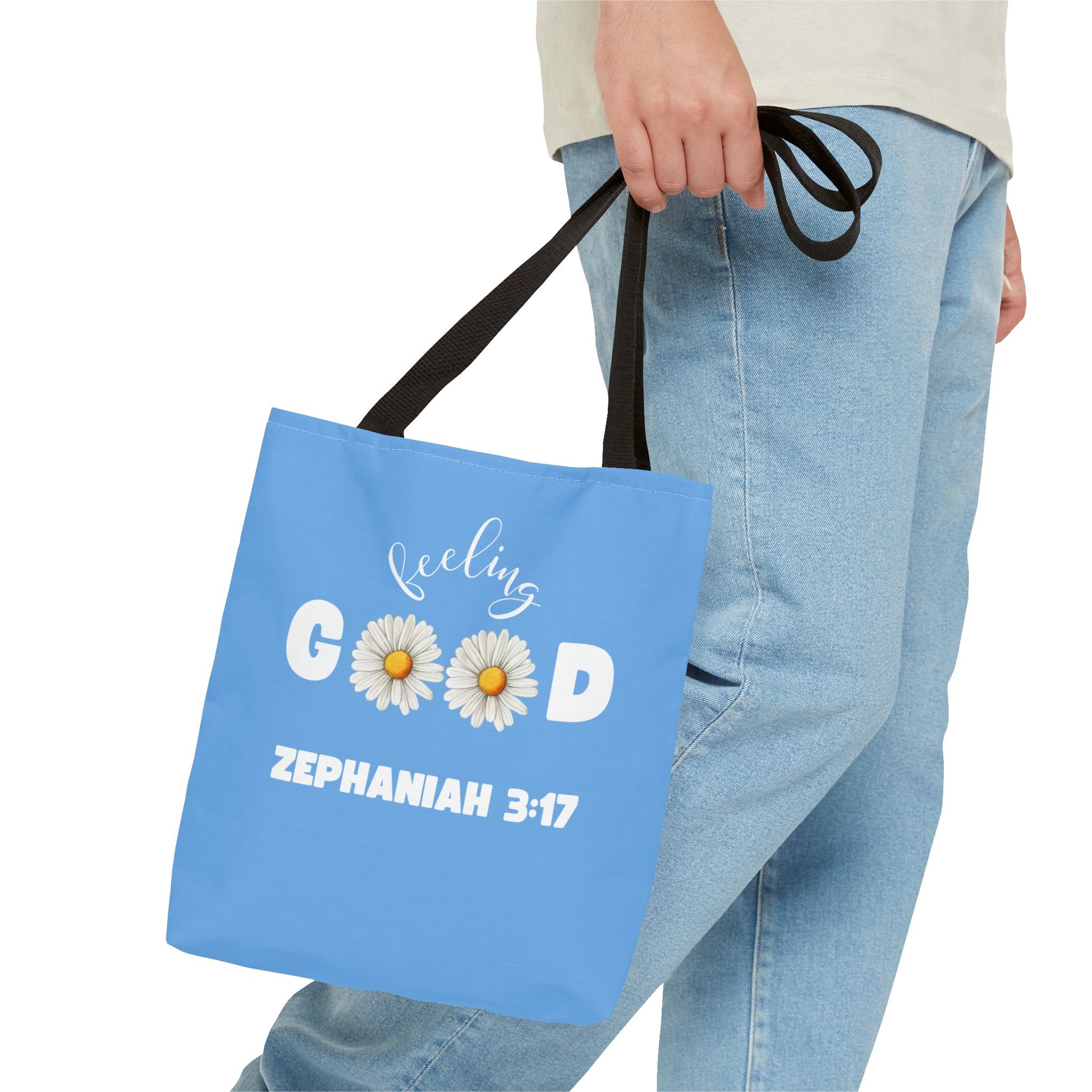 Inspirational Tote Bag - Feeling Good, Floral Design, Scripture Quote, Motivational Gift, Everyday Use, Church Events