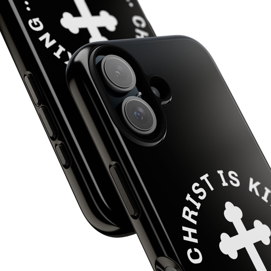⭐ Christ is King Phone Case – Tough Cases, Christian Gift, Bible Verse Merchandise, Cross Design, Faith Accessories