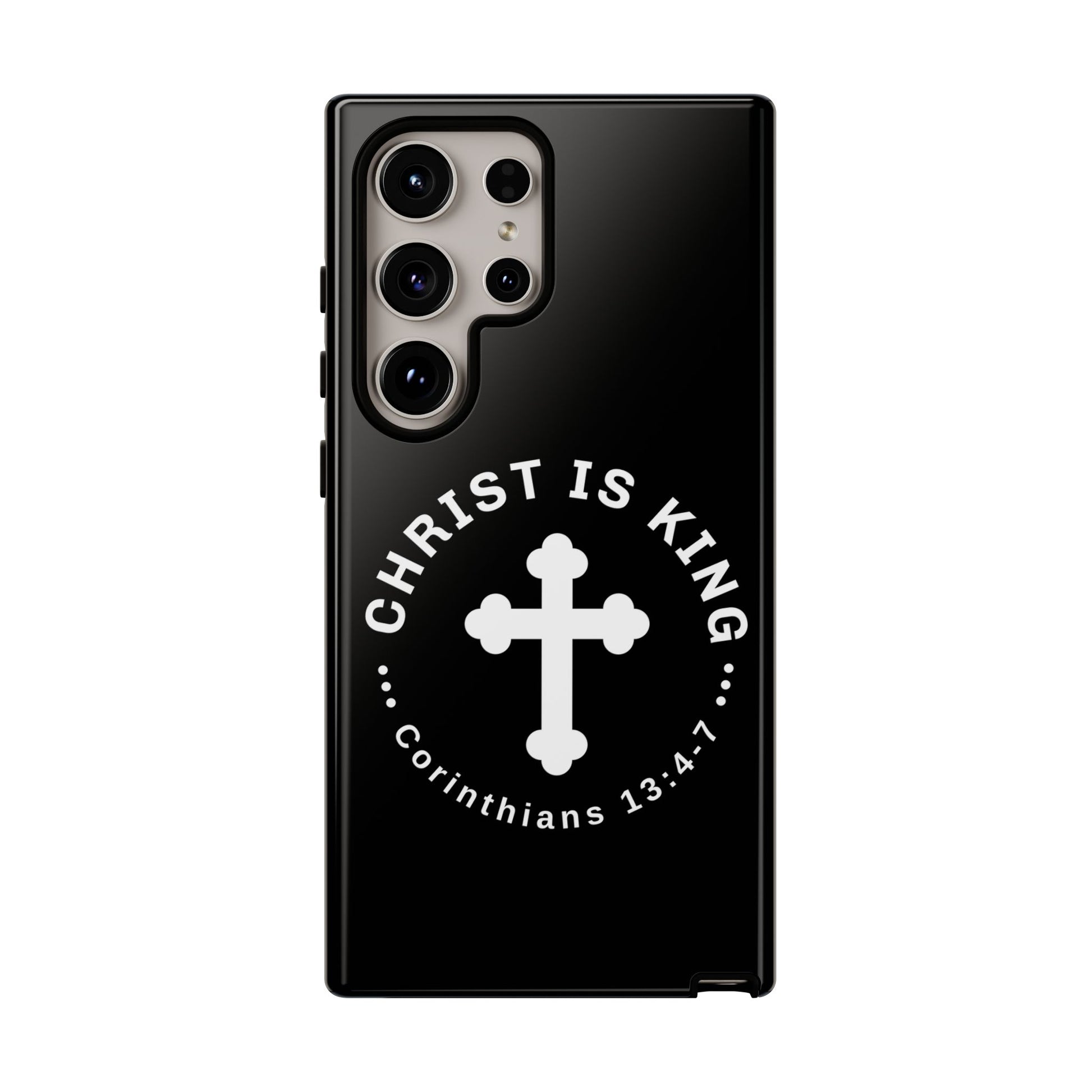 ⭐ Christ is King Phone Case – Tough Cases, Christian Gift, Bible Verse Merchandise, Cross Design, Faith Accessories