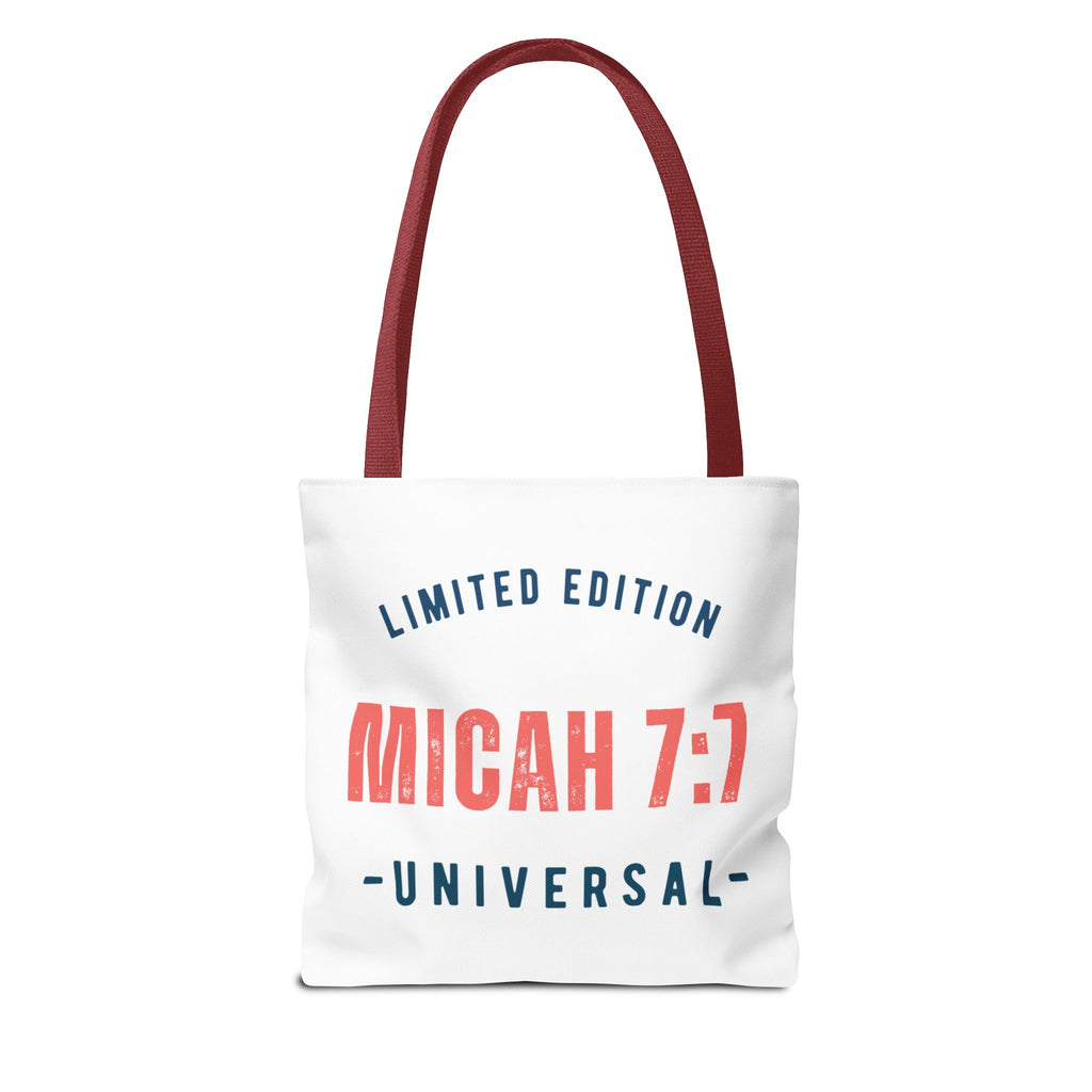 Limited Edition Inspirational Tote Bag - Micah 7:1, Motivational Carryall, Christian Gift, Everyday Tote, Reusable Shopping Bag