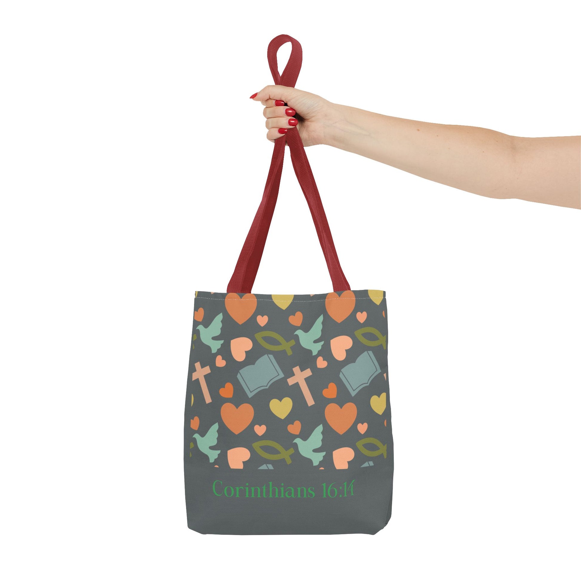 Inspirational Tote Bag - Faith, Love, Hope, Gift for Her, Spiritual Accessories, Bible Verse Tote