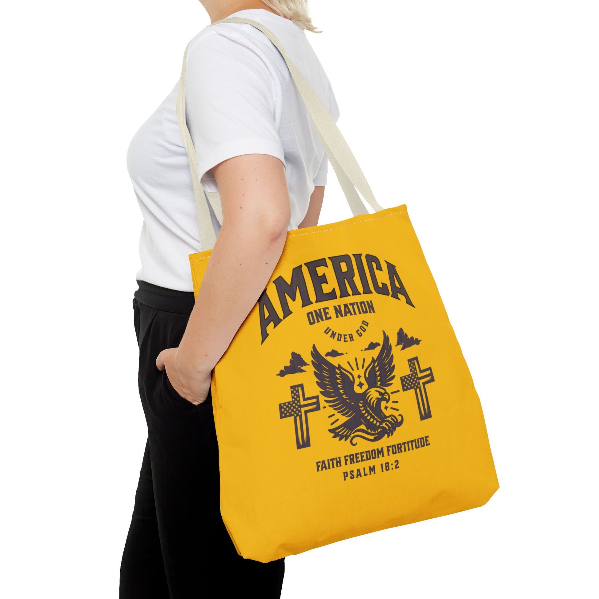 ⭐ America Faith Tote Bag – Bold Patriotic & Faith Statement