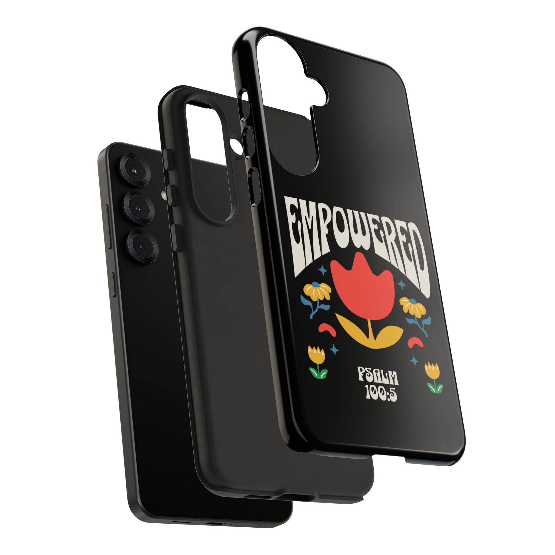 Empowered Floral Phone Case, Inspirational Phone Case, Unique Gift for Her, Psalm 100:5, Tough Phone Cover, Empowering Accessory