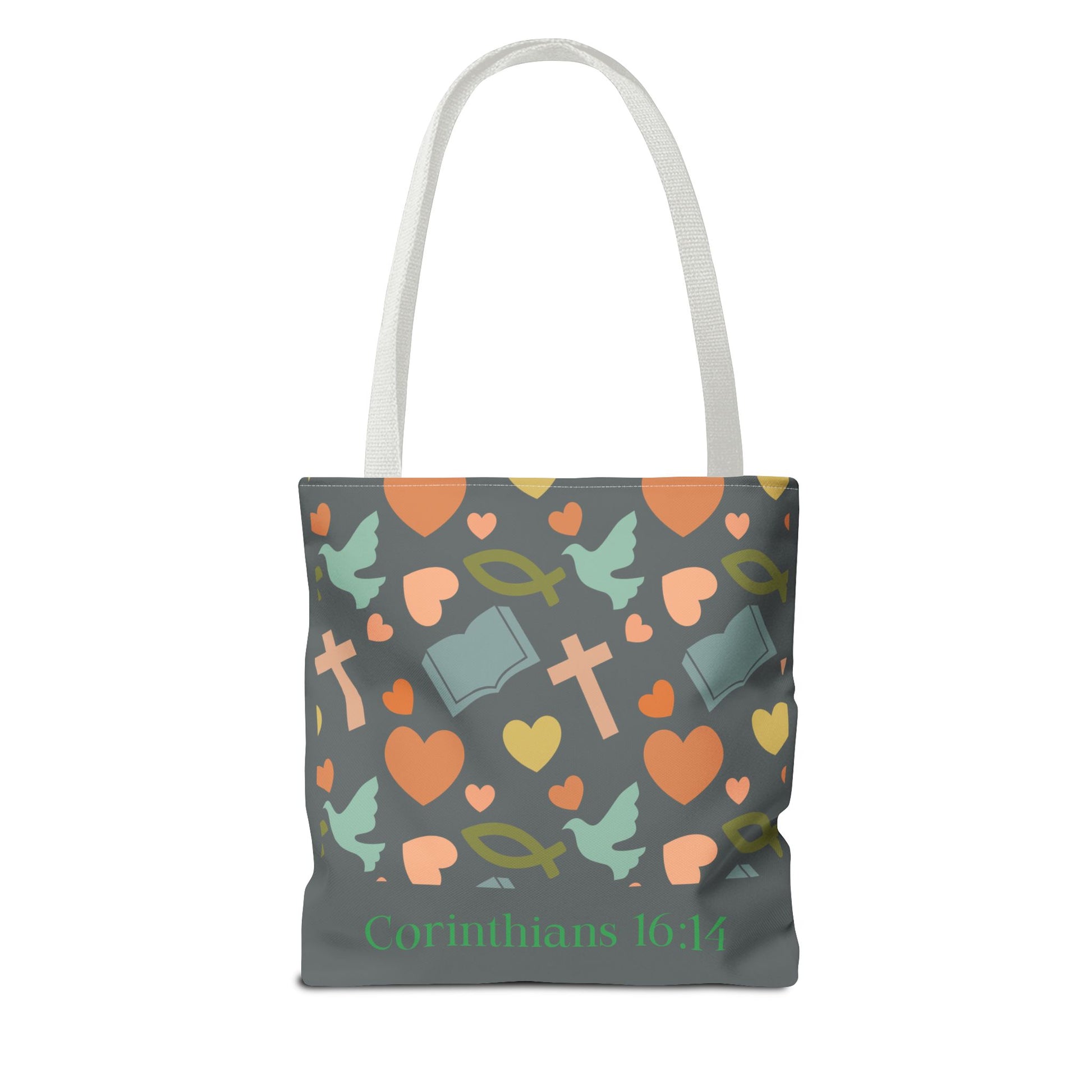 Inspirational Tote Bag - Faith, Love, Hope, Gift for Her, Spiritual Accessories, Bible Verse Tote