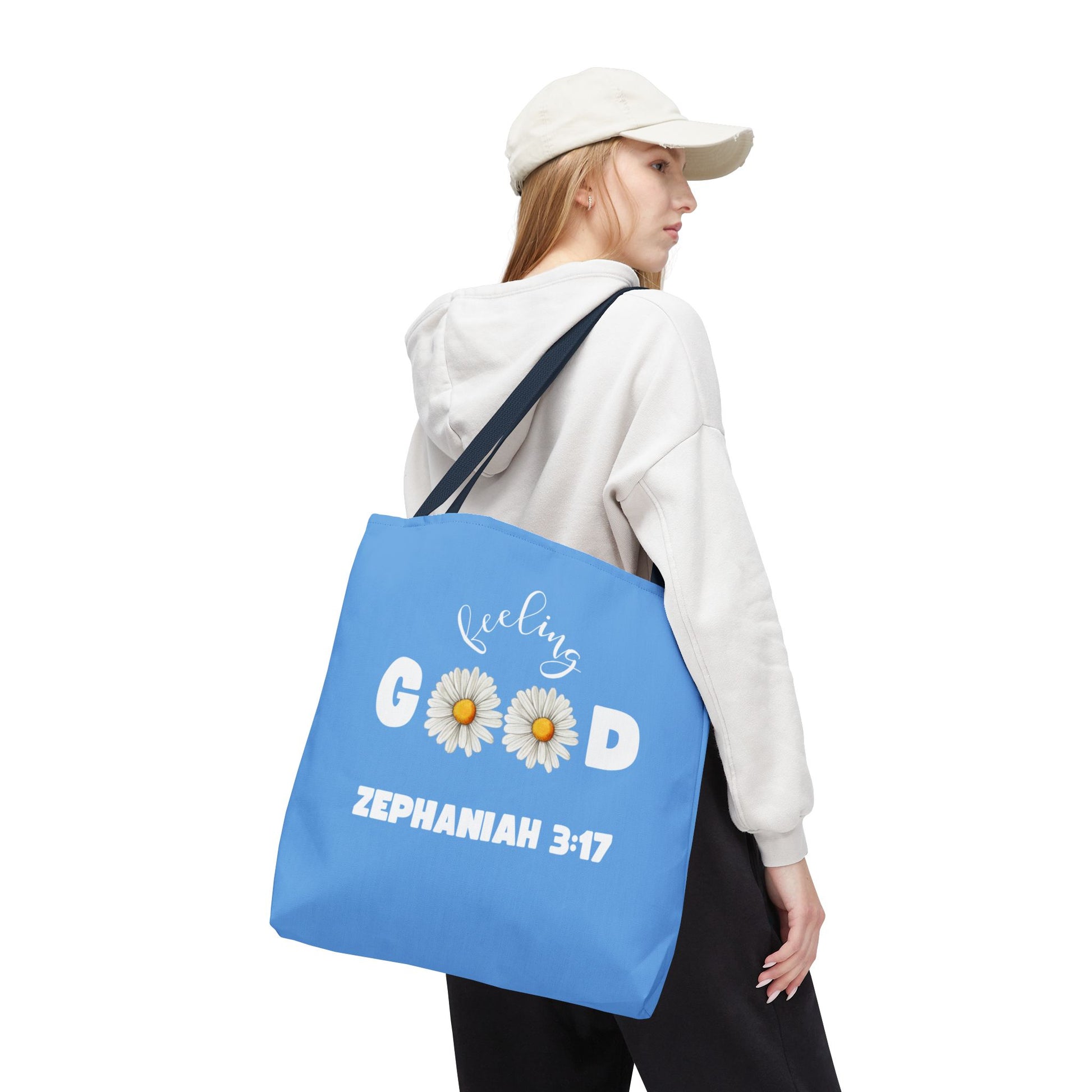 Inspirational Tote Bag - Feeling Good, Floral Design, Scripture Quote, Motivational Gift, Everyday Use, Church Events