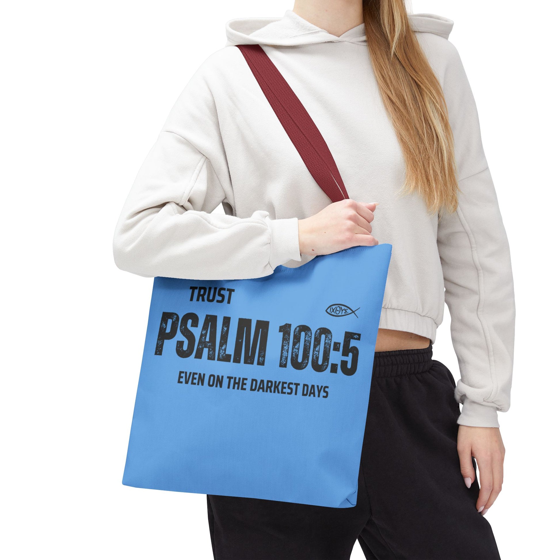 Inspirational Tote Bag - Trust Psalm 100:5, Faithful Christian Gift, Encouragement Accessory, Sustainable Shopping Bag, Inspirational [...]