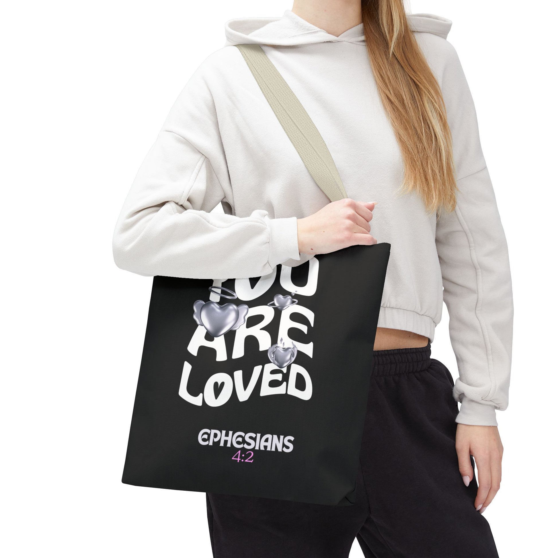 ⭐ "You Are Loved" Tote Bag – Ephesians 4:2