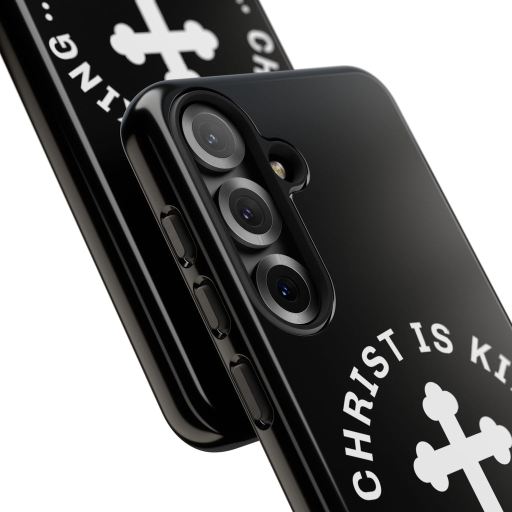 ⭐ Christ is King Phone Case – Tough Cases, Christian Gift, Bible Verse Merchandise, Cross Design, Faith Accessories