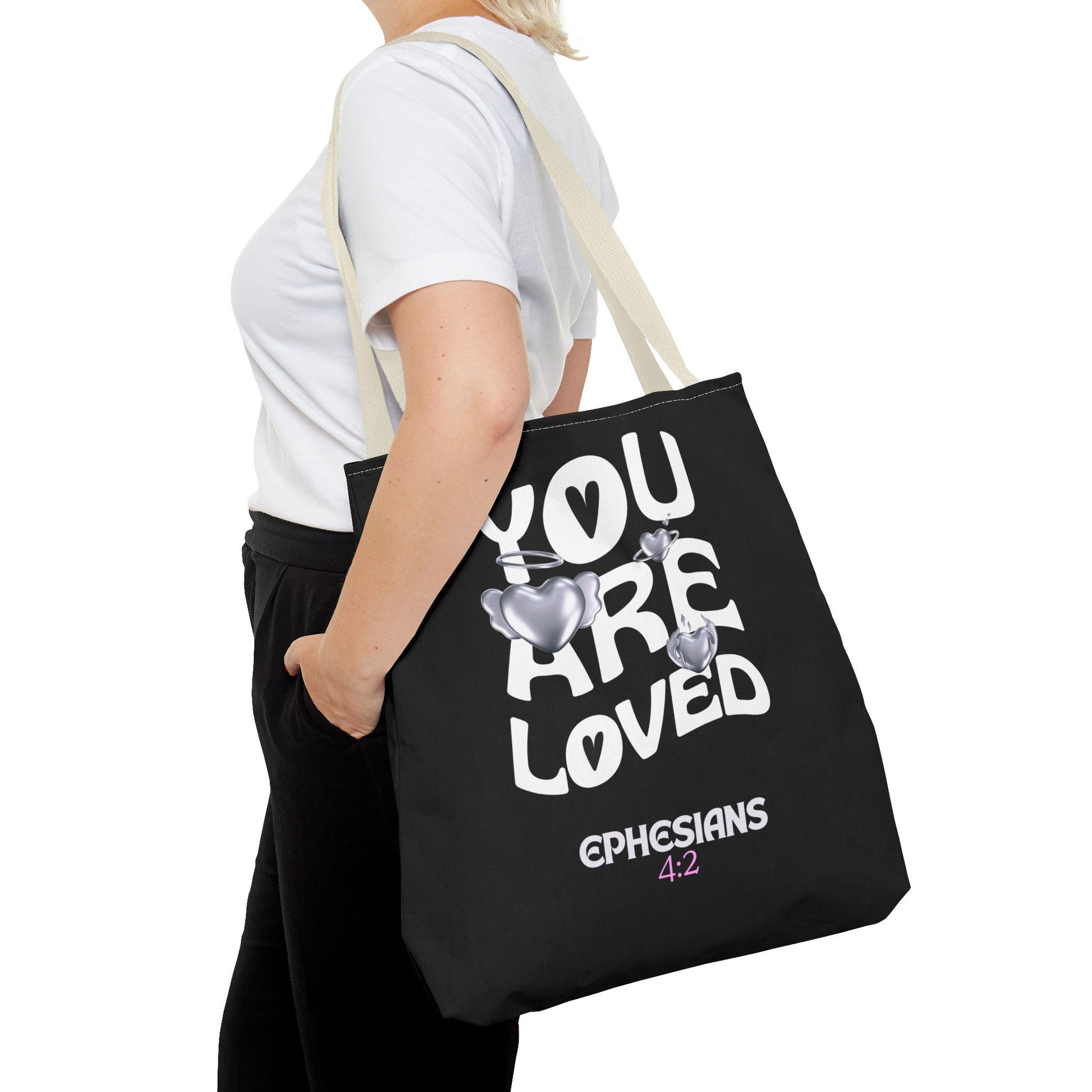 ⭐ "You Are Loved" Tote Bag – Ephesians 4:2
