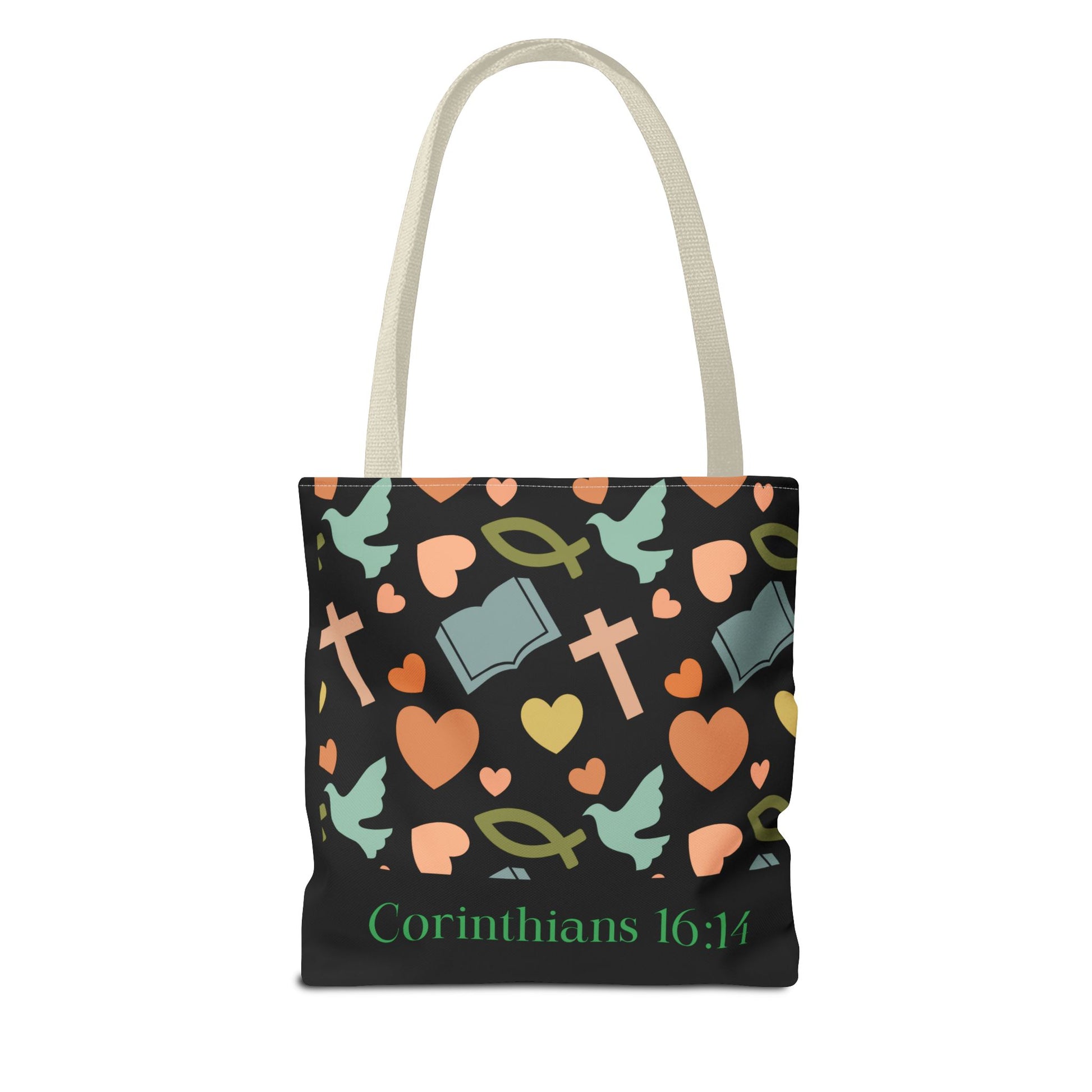 Christian Tote Bag with Inspirational Design, Perfect for Church, Gift for Believers, Faith-based Accessory, Everyday Use, Bible Verse Tote