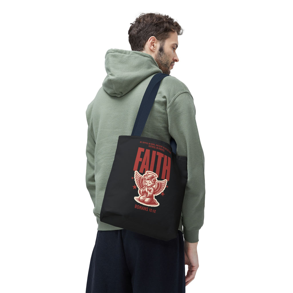 Faith-Inspired Tote Bag, Religious Shopping Bag, Gift for Believers, Motivational Daily Bag, Christian Faith Tote