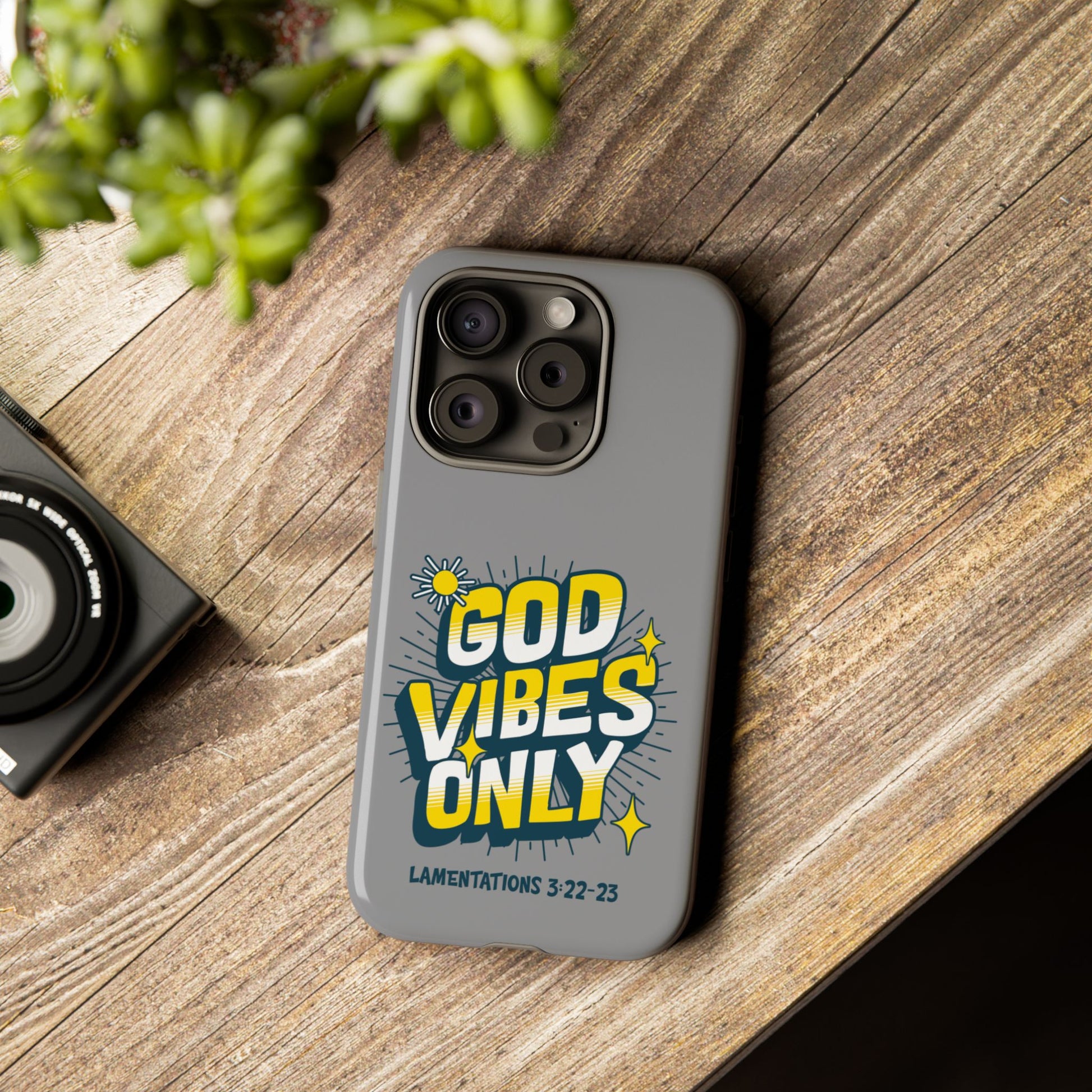 God Vibes Only Phone Case - Inspirational Tough Case, Positive Message Cover, Gift for Faith, Spirituality, Encouragement