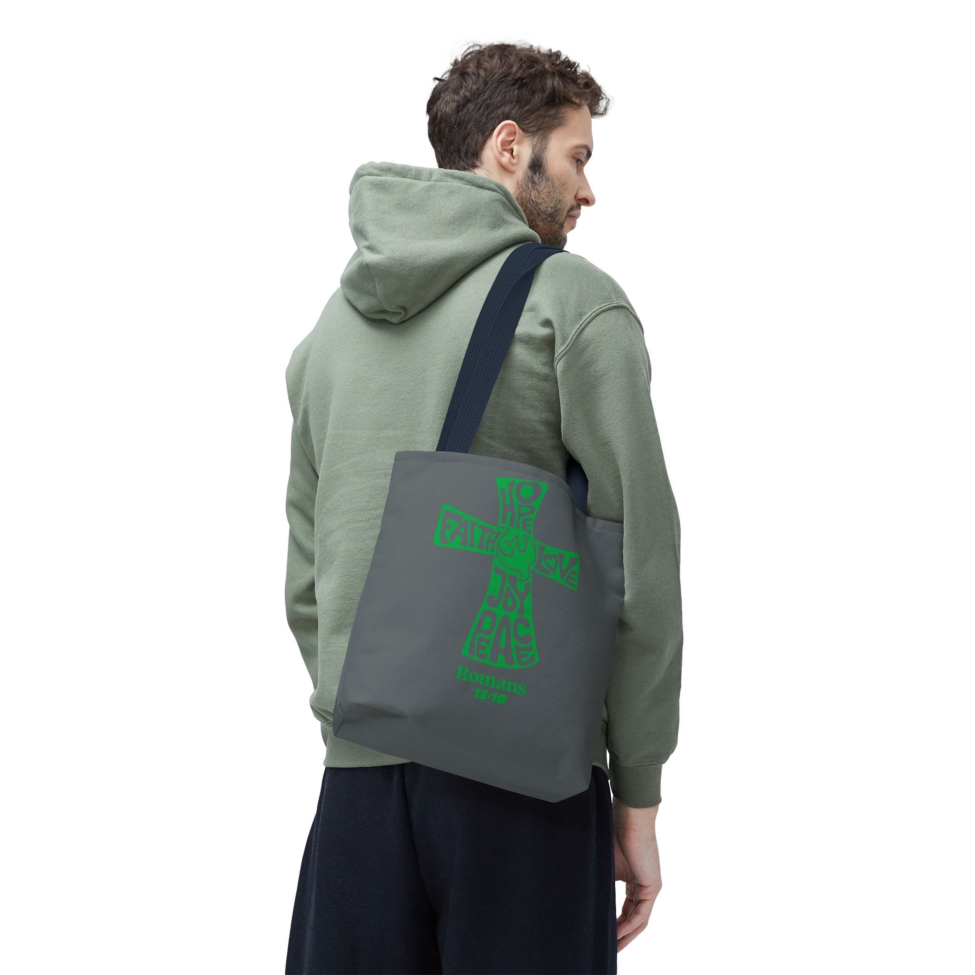 Faith-Inspired Tote Bag, Motivational Cross Design, Spiritual Gift, Everyday Use, Eco-Friendly Fashion, Religious Accessories