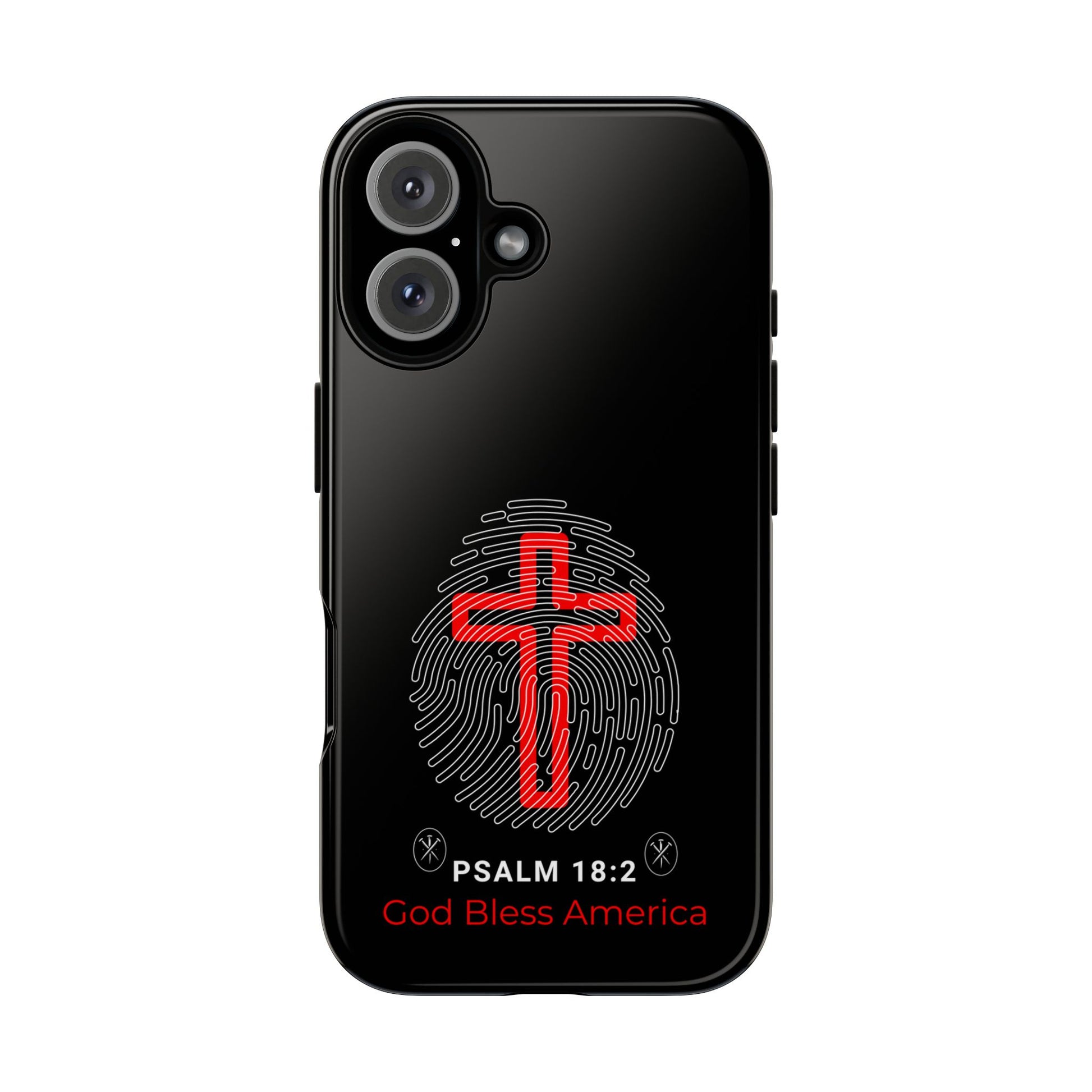 Christian Phone Case with Cross Design, Tough Case for Protection, Gifts for Faith, Bible Verse, God Bless America