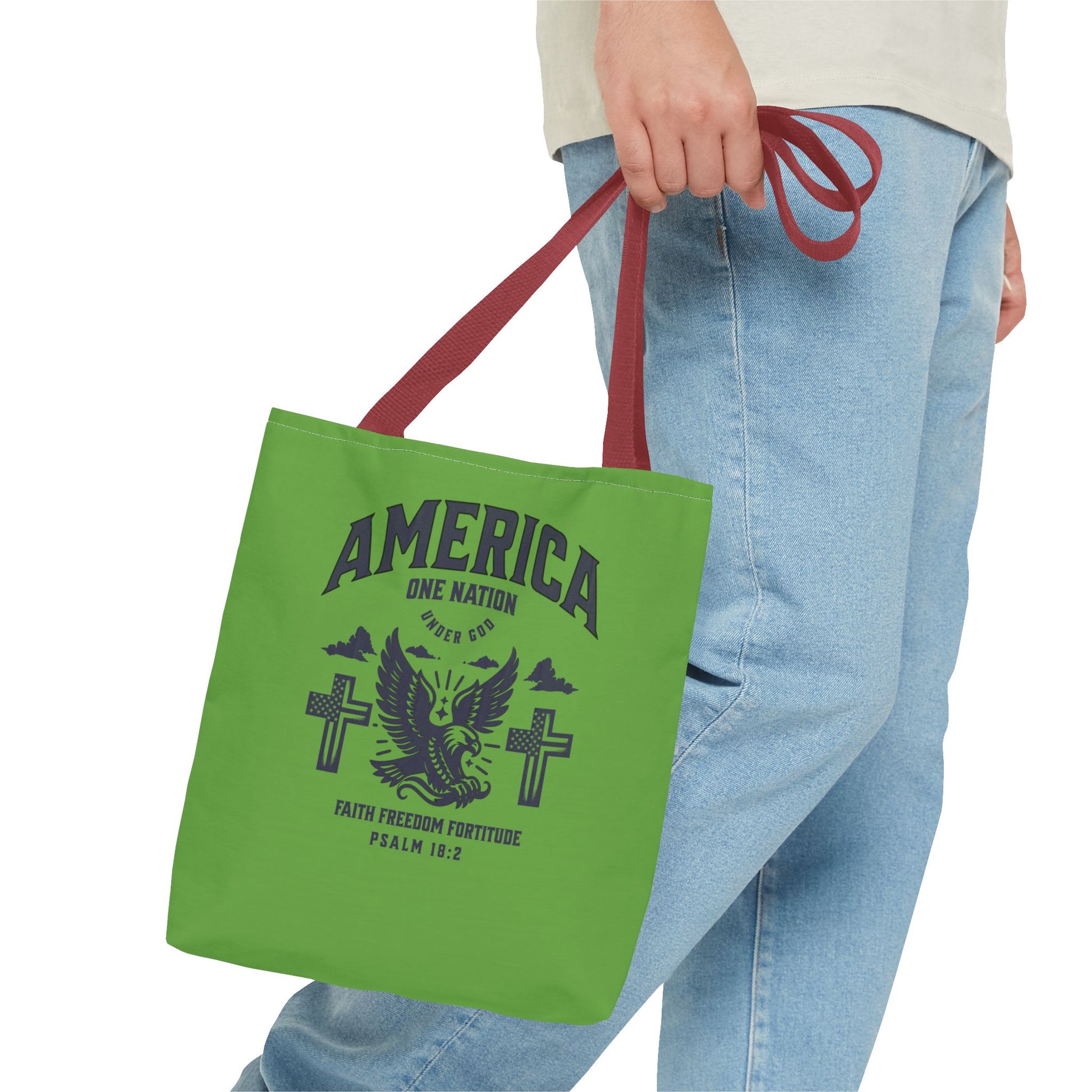 ⭐ America Faith Tote Bag – Bold Patriotic & Faith Statement