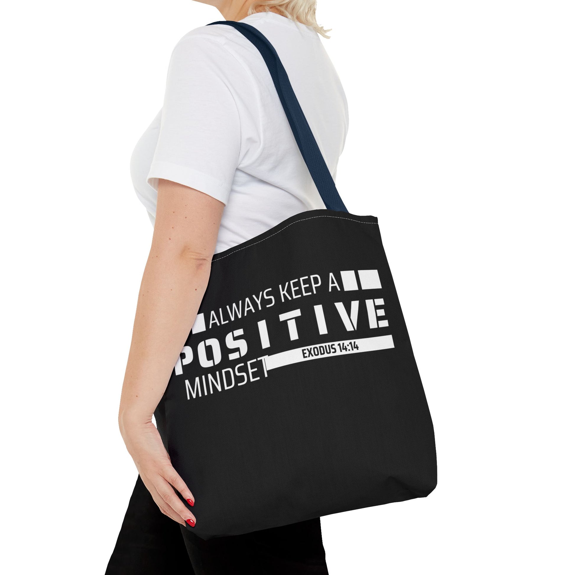 Always Keep A Positive Mindset Tote Bag, Inspirational Bag, Eco-Friendly Carryall, Motivational Gift, Affirmation Tote, Daily Reminder