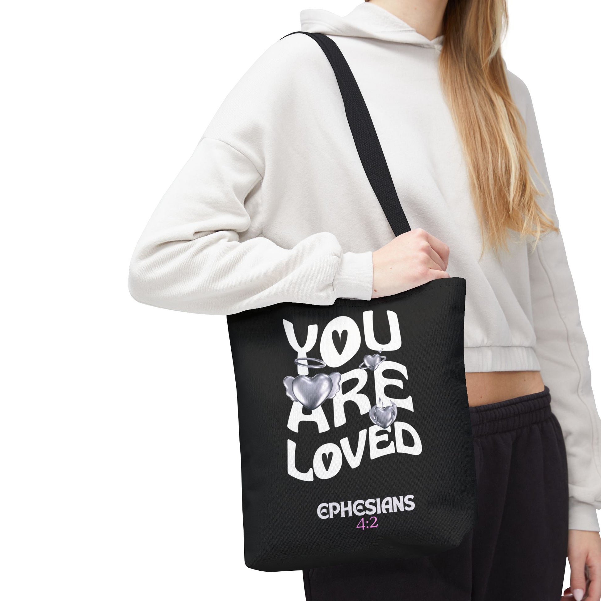 ⭐ "You Are Loved" Tote Bag – Ephesians 4:2