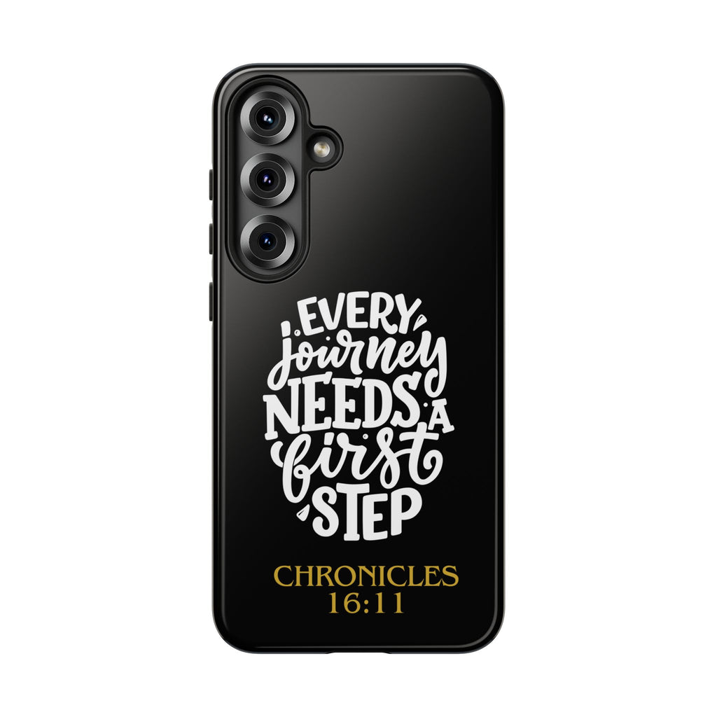 ⭐ Every Journey Needs a First Step 1 Chronicles 16:11 Phone Case