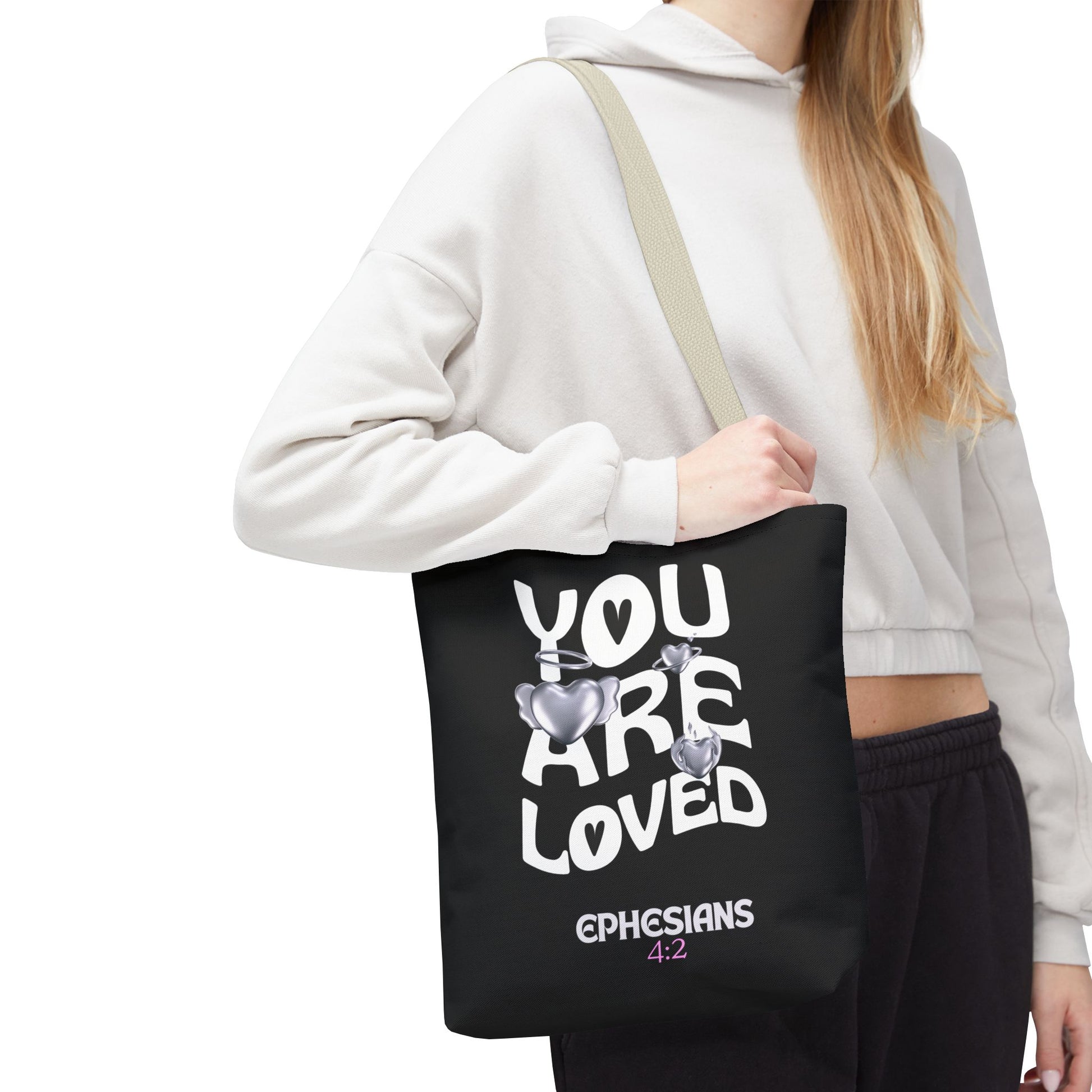 ⭐ "You Are Loved" Tote Bag – Ephesians 4:2