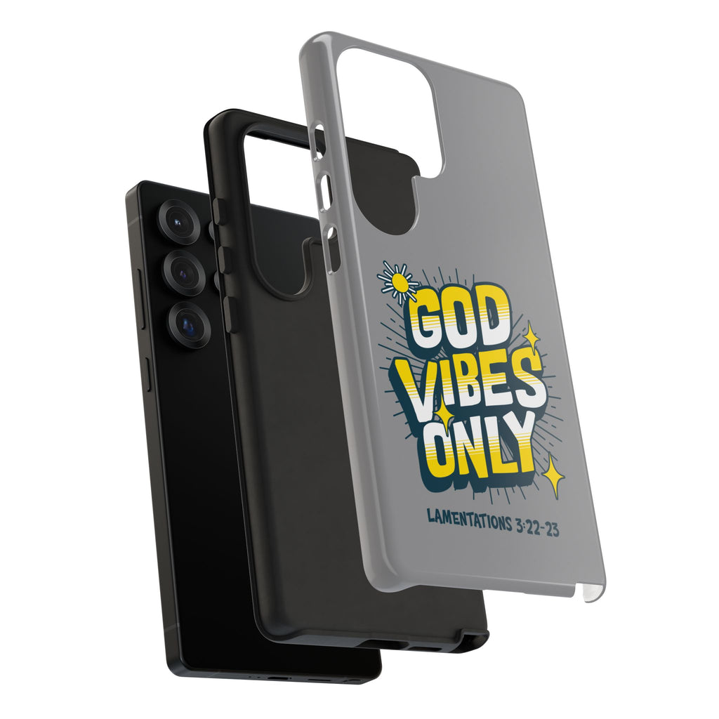 God Vibes Only Phone Case - Inspirational Tough Case, Positive Message Cover, Gift for Faith, Spirituality, Encouragement