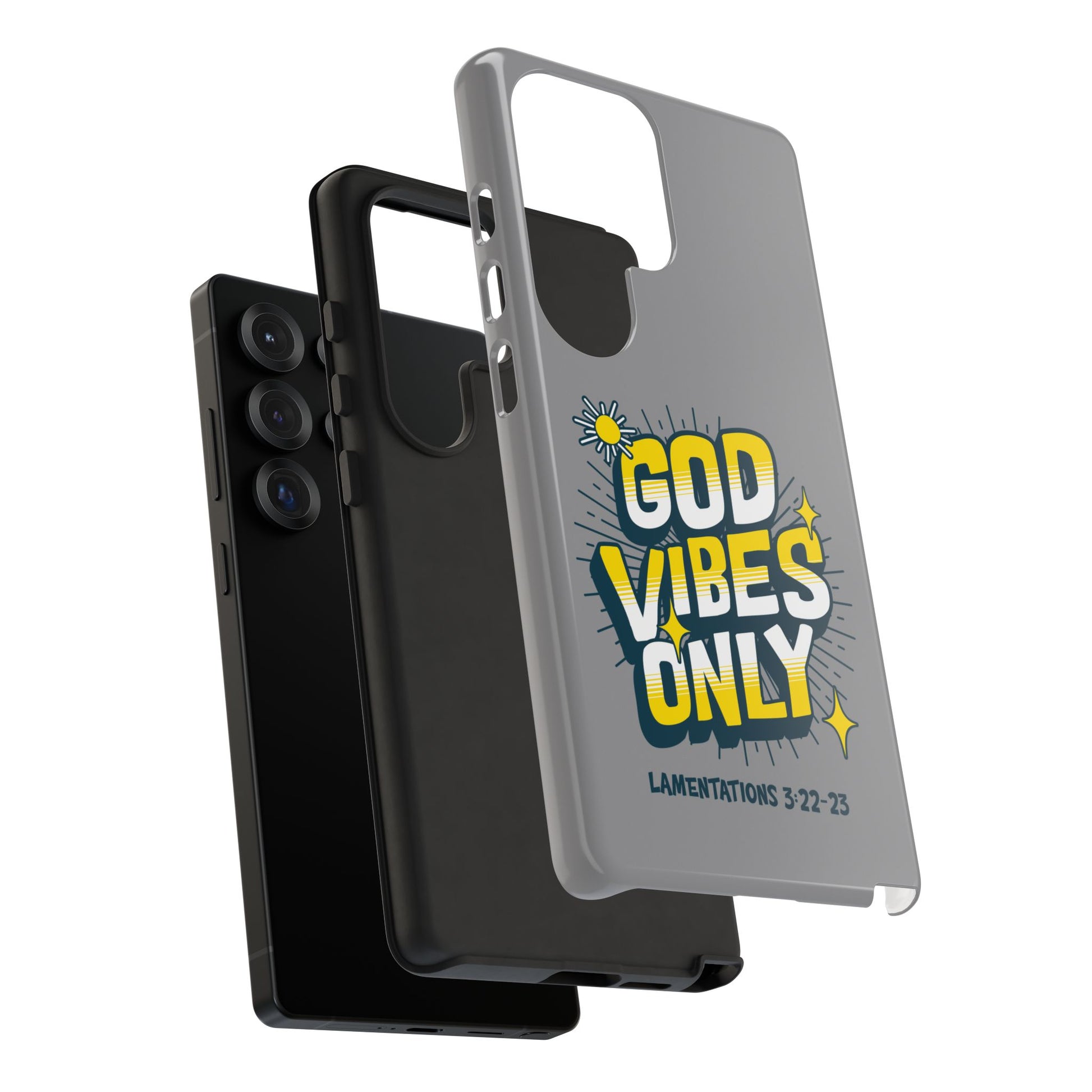 God Vibes Only Phone Case - Inspirational Tough Case, Positive Message Cover, Gift for Faith, Spirituality, Encouragement