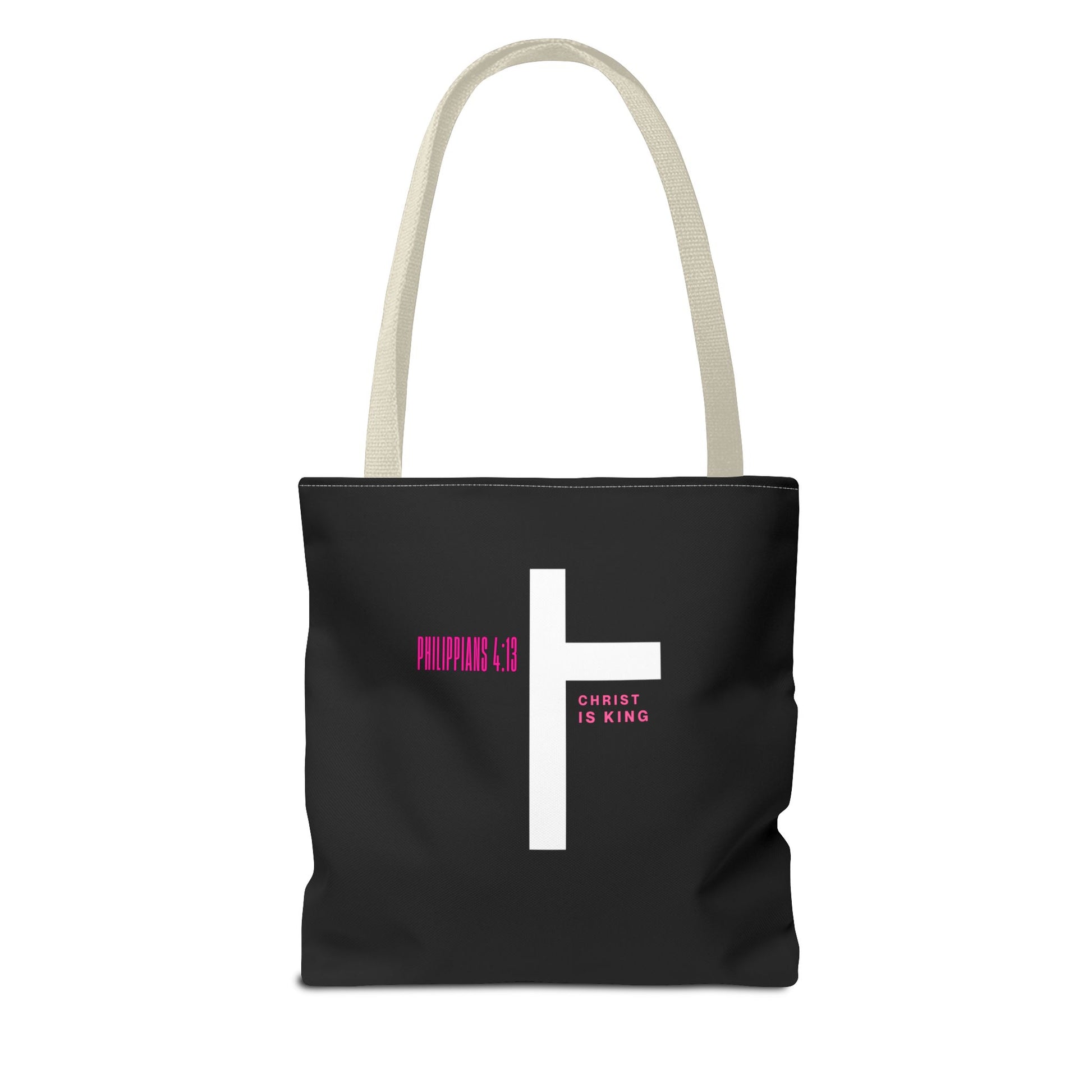 ⭐ Philippians 4:13 Tote Bag – Faith & Strength Statement Bag