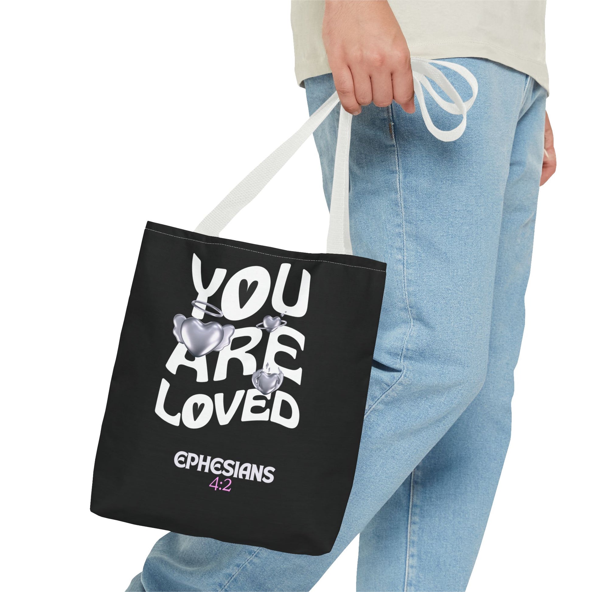 ⭐ "You Are Loved" Tote Bag – Ephesians 4:2