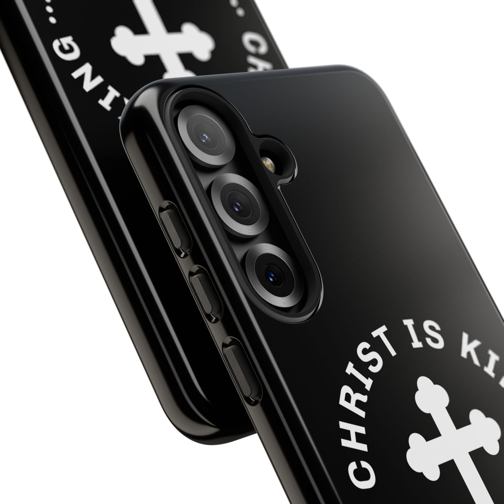 ⭐ Christ is King Phone Case – Tough Cases, Christian Gift, Bible Verse Merchandise, Cross Design, Faith Accessories