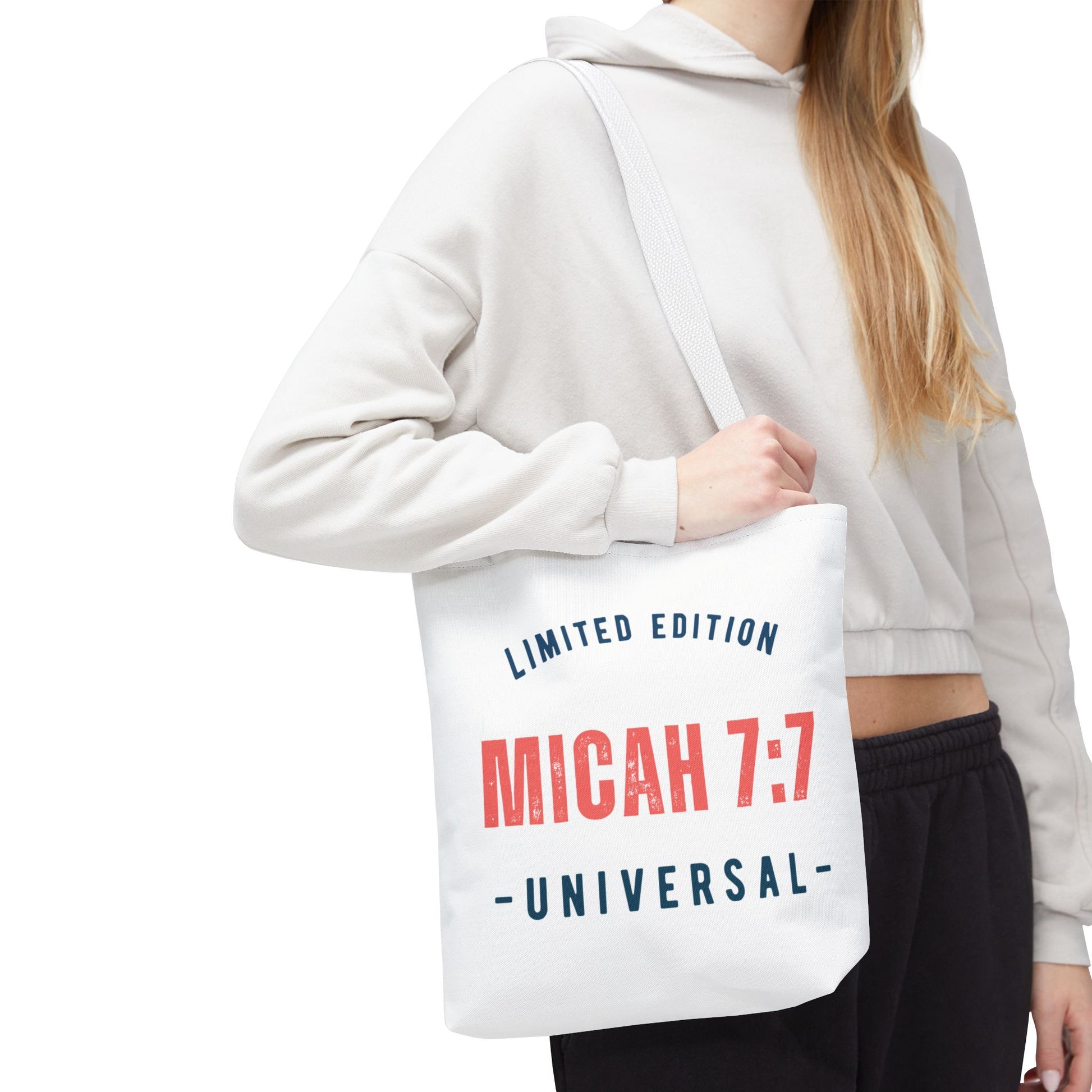 Limited Edition Inspirational Tote Bag - Micah 7:1, Motivational Carryall, Christian Gift, Everyday Tote, Reusable Shopping Bag
