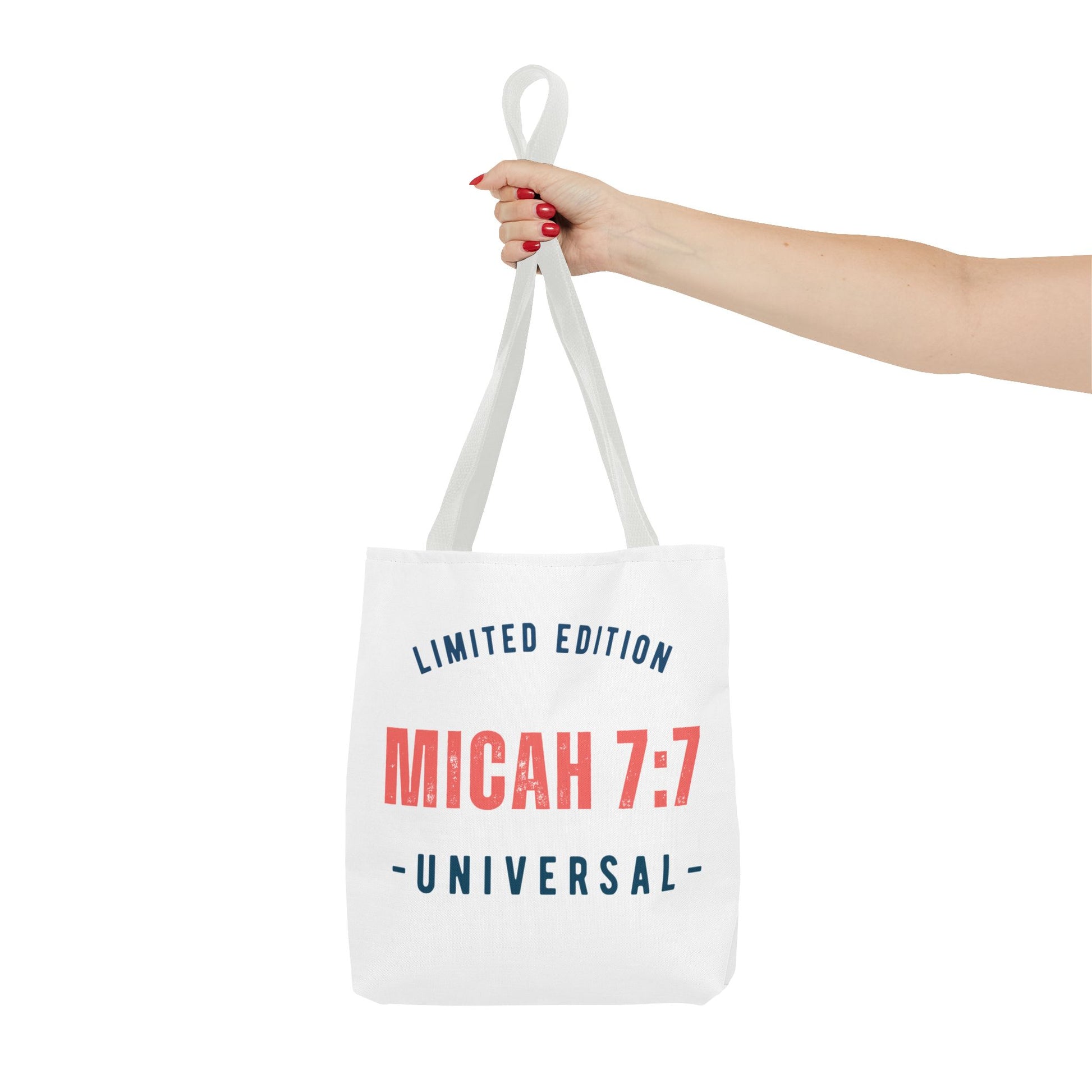 Limited Edition Inspirational Tote Bag - Micah 7:1, Motivational Carryall, Christian Gift, Everyday Tote, Reusable Shopping Bag
