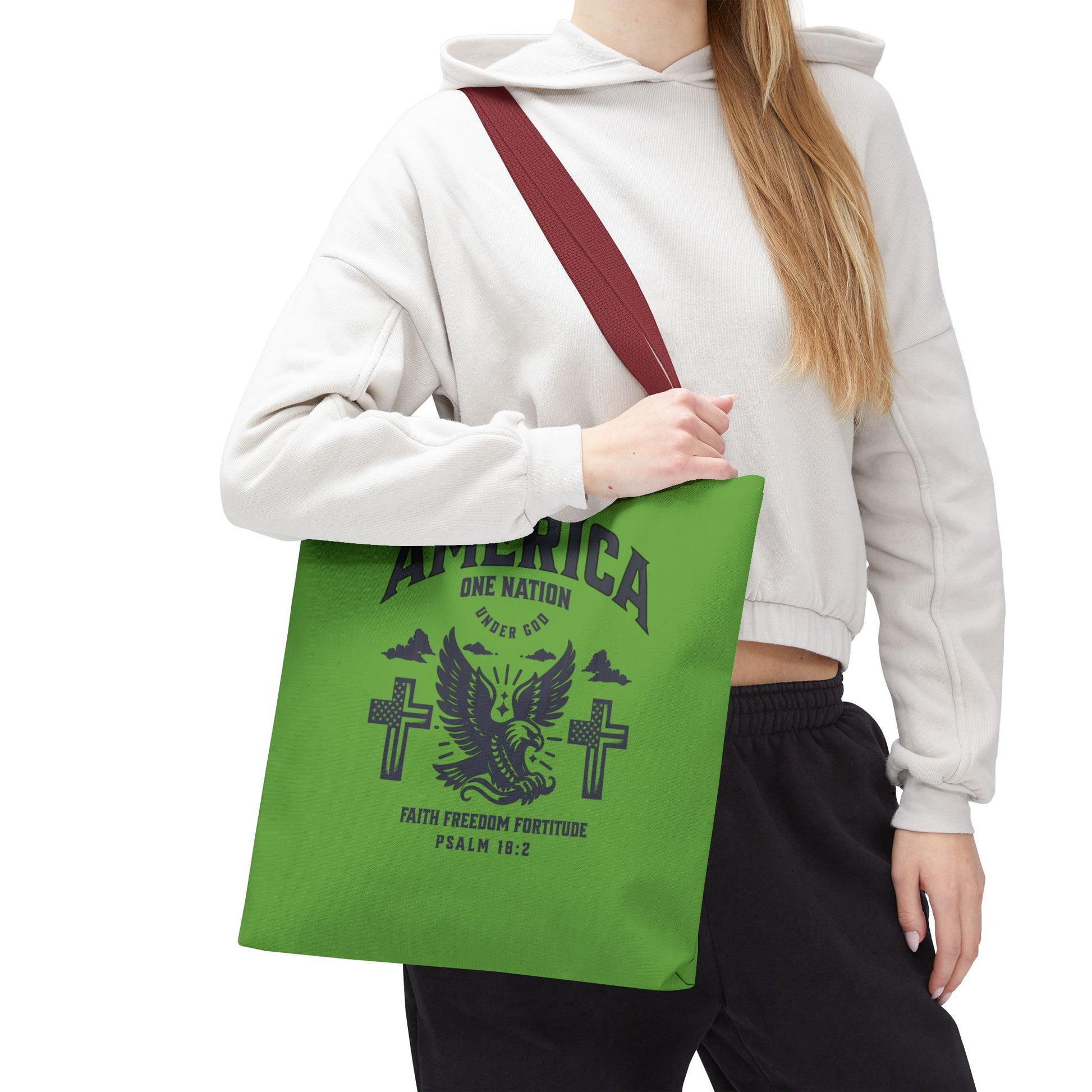 ⭐ America Faith Tote Bag – Bold Patriotic & Faith Statement