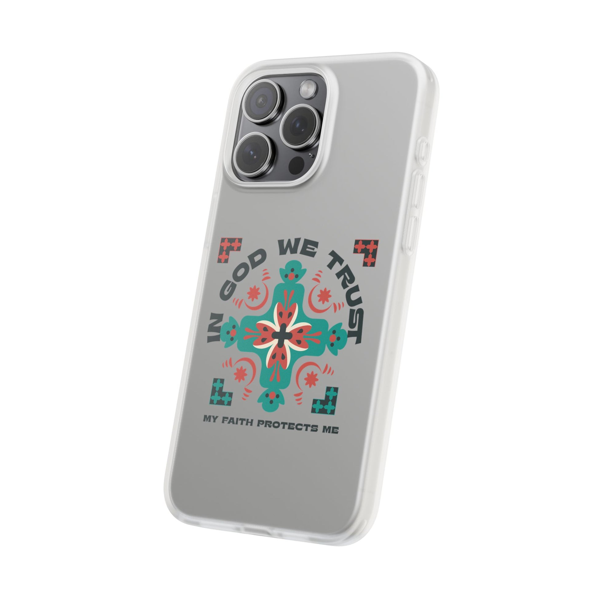 ⭐ In God We Trust Phone Case – Scripture Cross Design