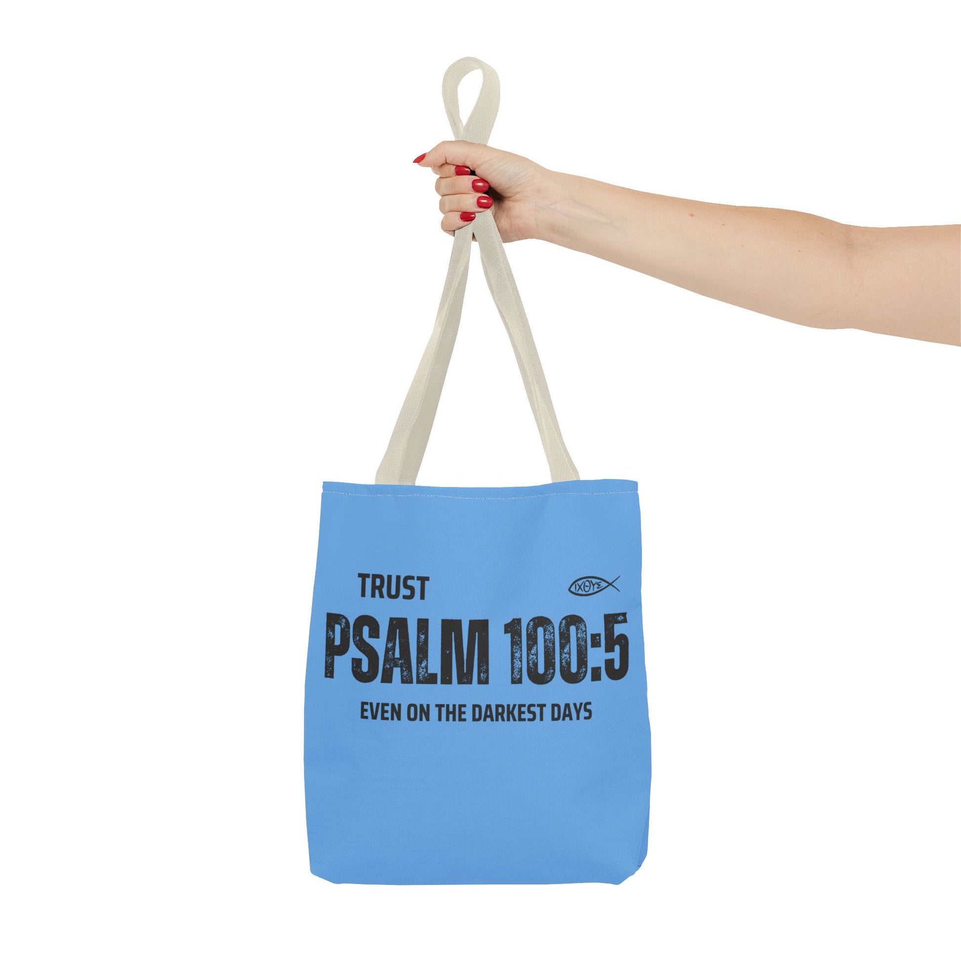 Inspirational Tote Bag - Trust Psalm 100:5, Faithful Christian Gift, Encouragement Accessory, Sustainable Shopping Bag, Inspirational [...]