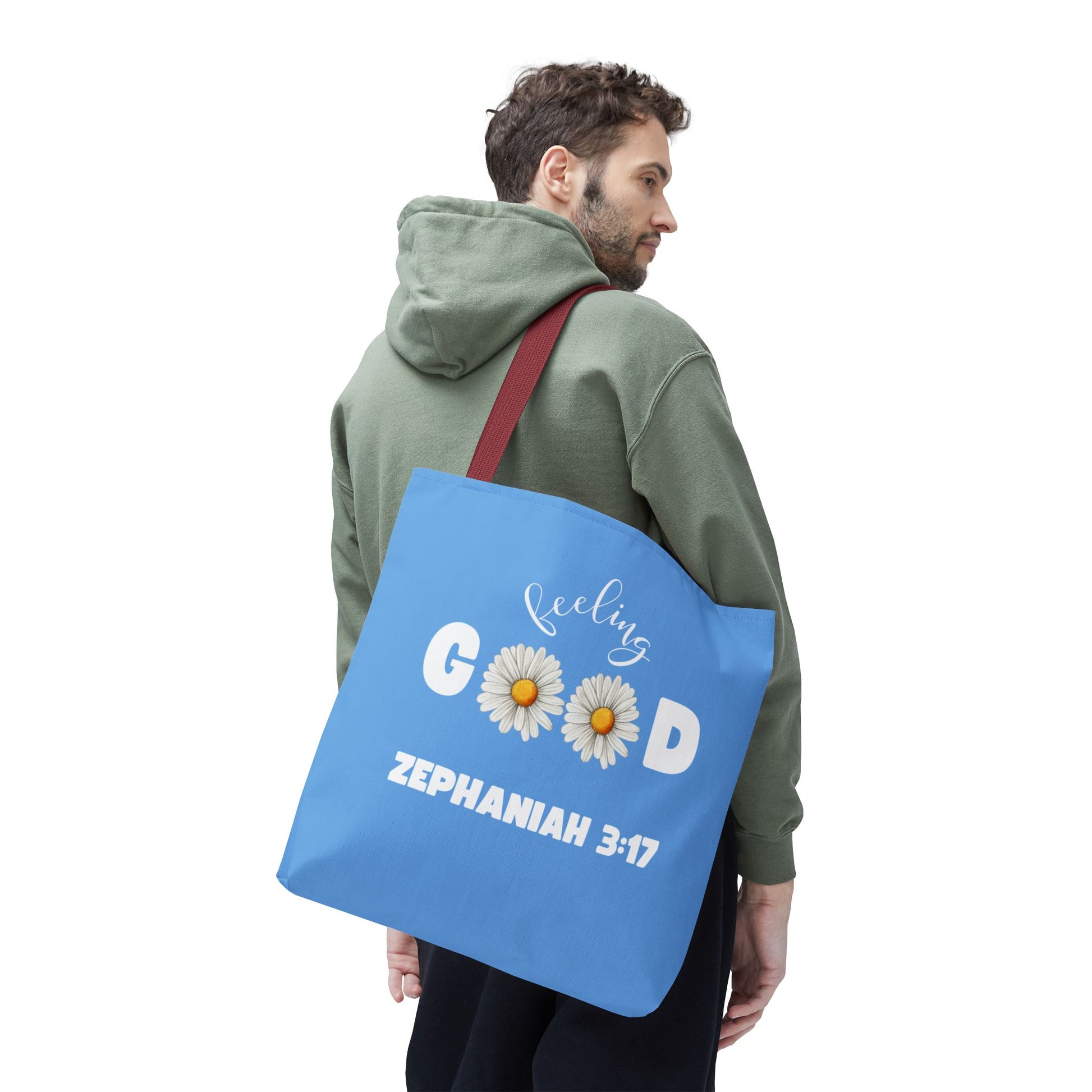 Inspirational Tote Bag - Feeling Good, Floral Design, Scripture Quote, Motivational Gift, Everyday Use, Church Events