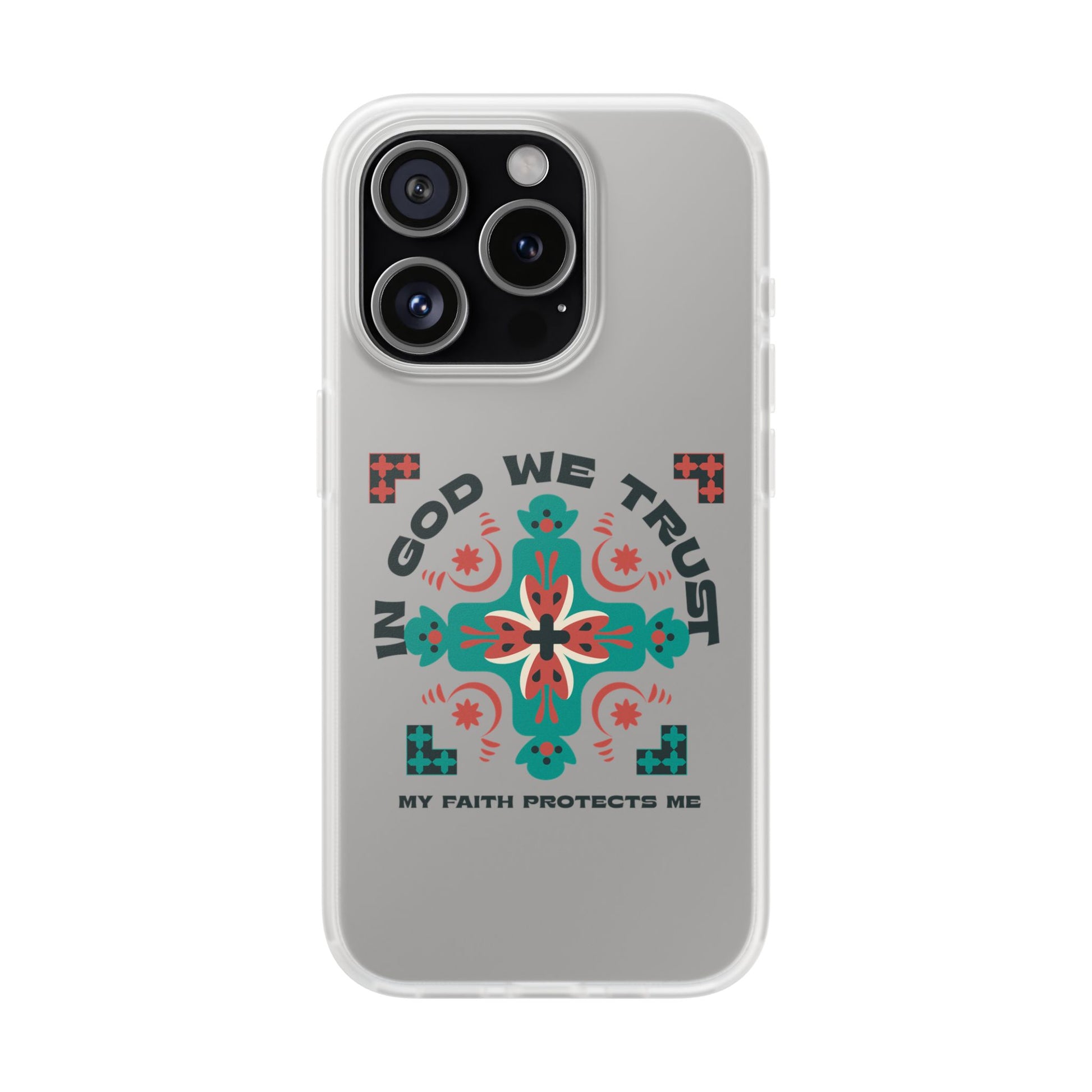 ⭐ In God We Trust Phone Case – Scripture Cross Design
