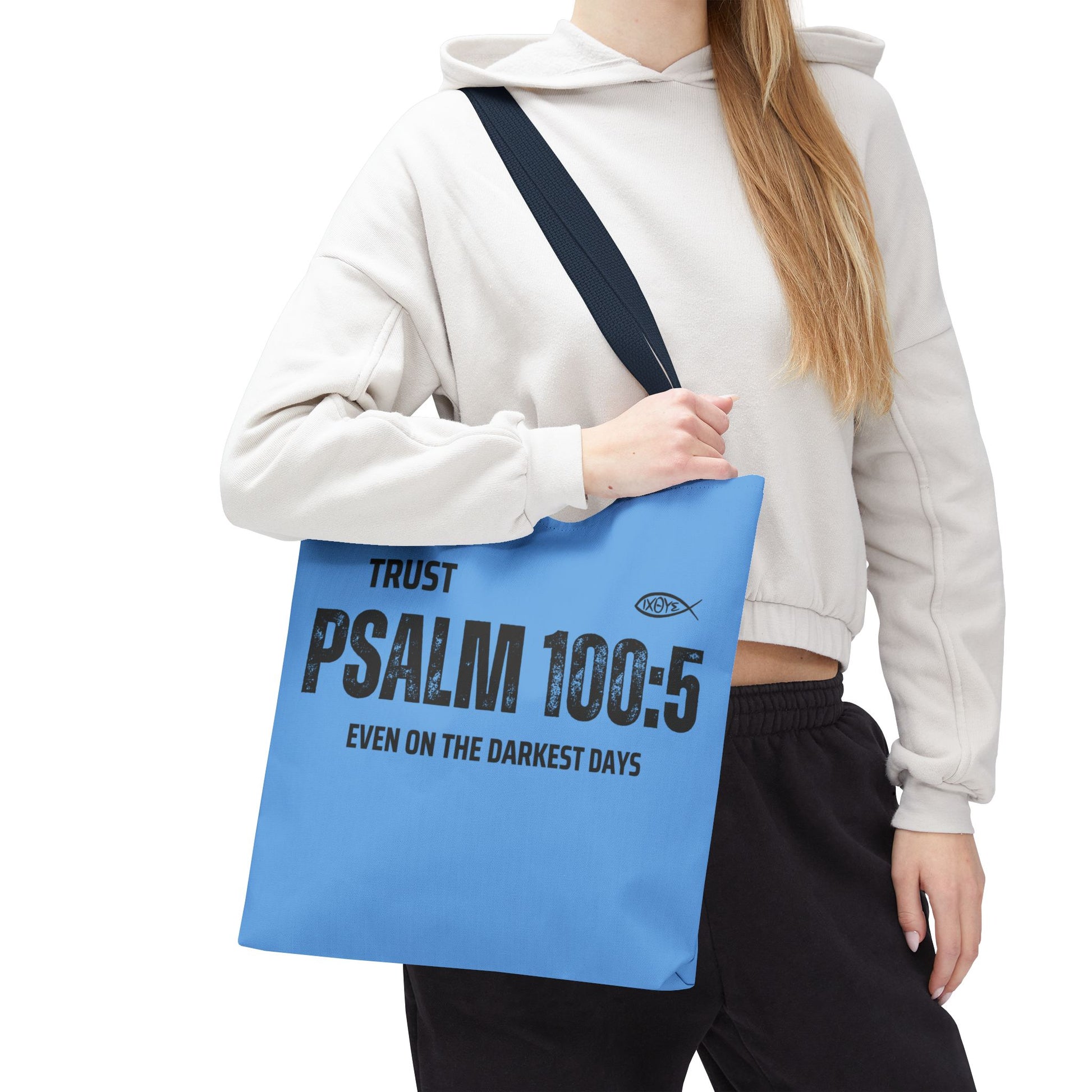 Inspirational Tote Bag - Trust Psalm 100:5, Faithful Christian Gift, Encouragement Accessory, Sustainable Shopping Bag, Inspirational [...]