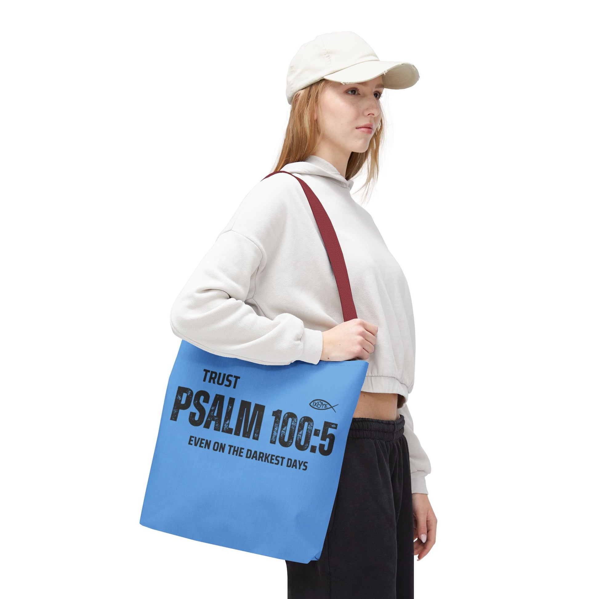 Inspirational Tote Bag - Trust Psalm 100:5, Faithful Christian Gift, Encouragement Accessory, Sustainable Shopping Bag, Inspirational [...]
