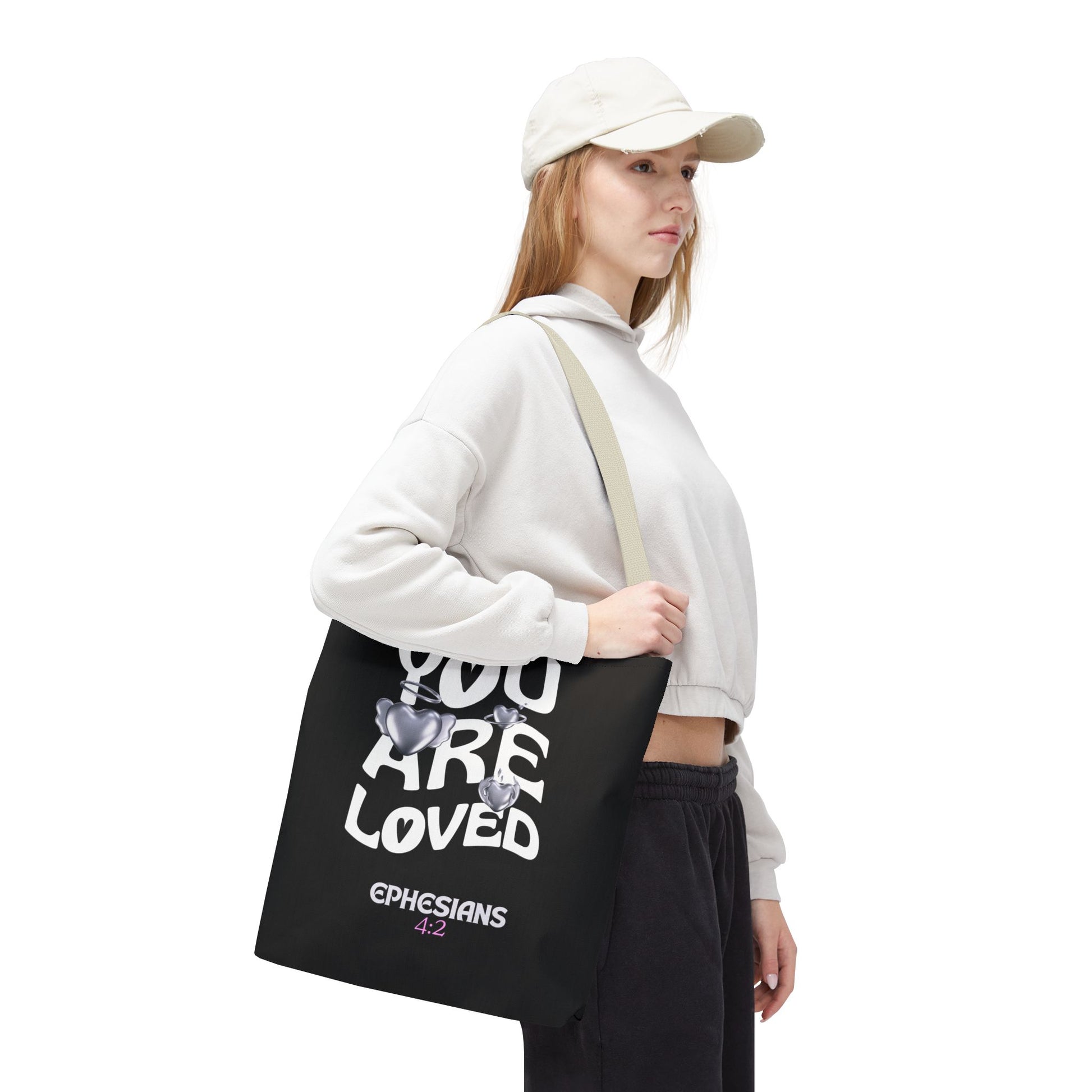 ⭐ "You Are Loved" Tote Bag – Ephesians 4:2