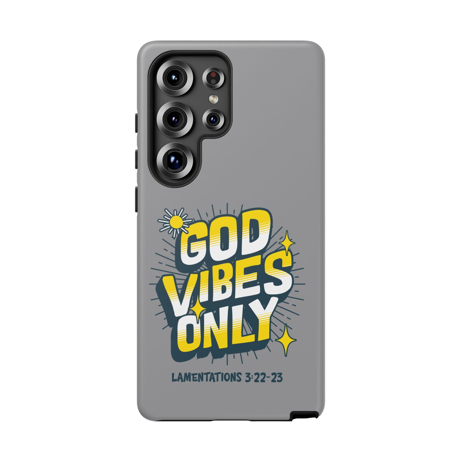 God Vibes Only Phone Case - Inspirational Tough Case, Positive Message Cover, Gift for Faith, Spirituality, Encouragement