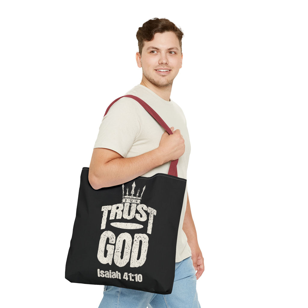 ✝️ Trust God – Isaiah 41:10 Christian Tote Bag