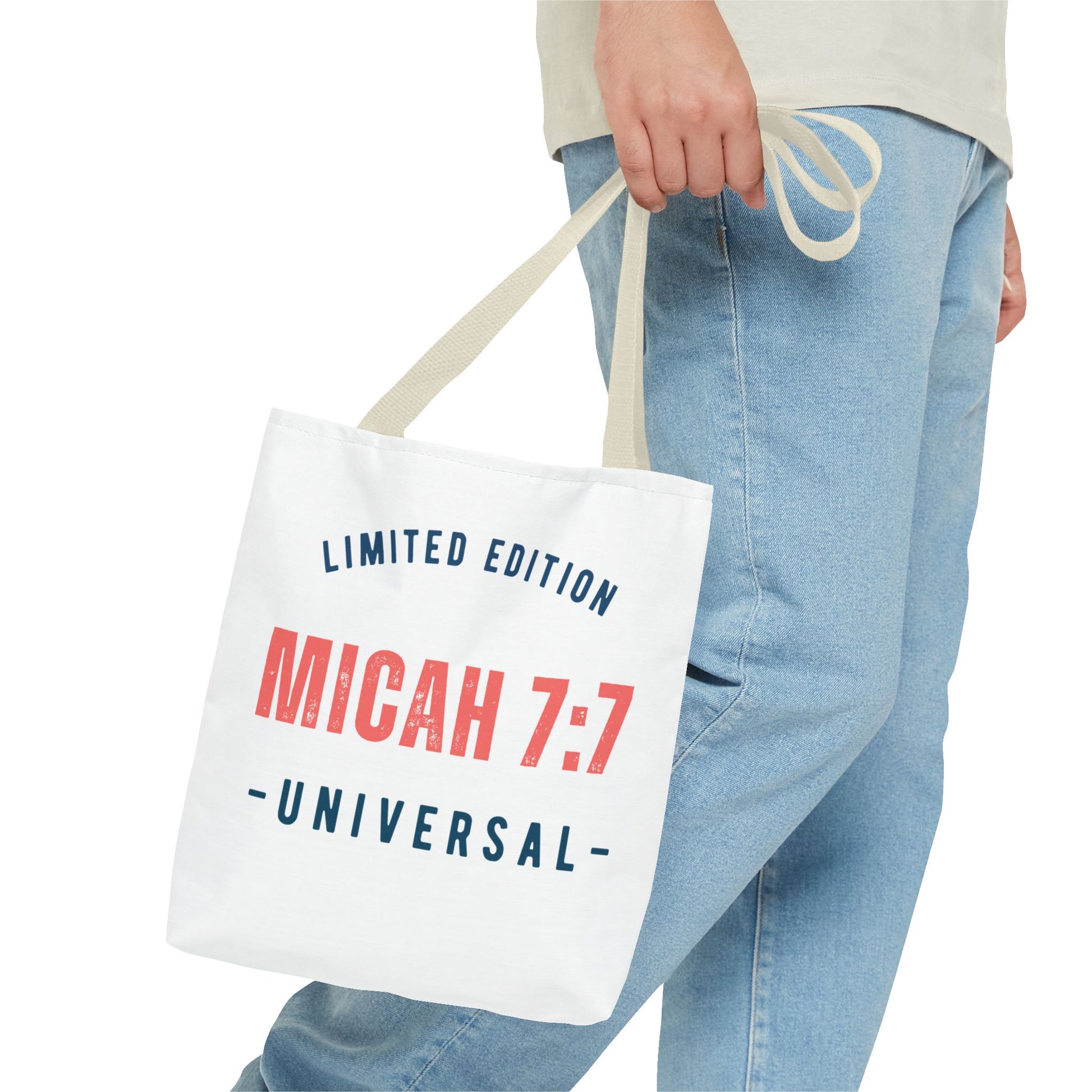 Limited Edition Inspirational Tote Bag - Micah 7:1, Motivational Carryall, Christian Gift, Everyday Tote, Reusable Shopping Bag