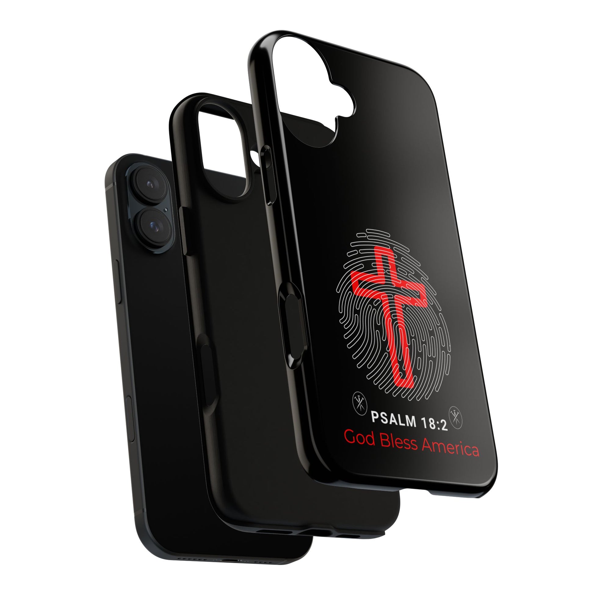 Christian Phone Case with Cross Design, Tough Case for Protection, Gifts for Faith, Bible Verse, God Bless America