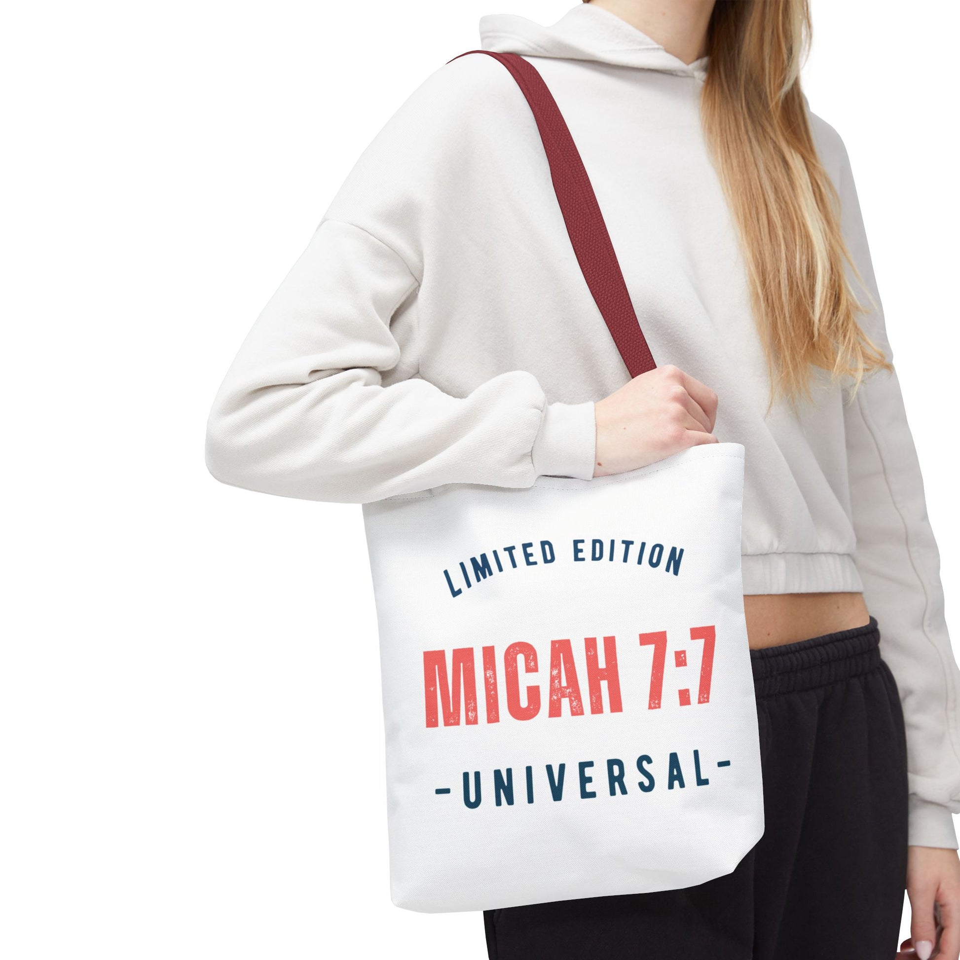 Limited Edition Inspirational Tote Bag - Micah 7:1, Motivational Carryall, Christian Gift, Everyday Tote, Reusable Shopping Bag